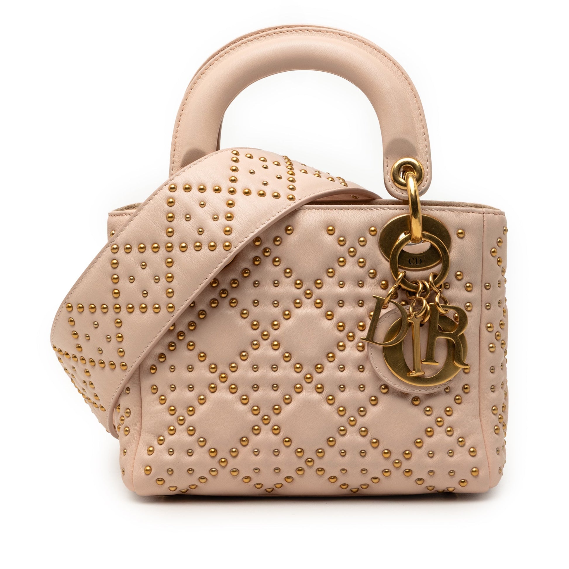 Mini Lambskin Cannage Studded Supple Lady Dior