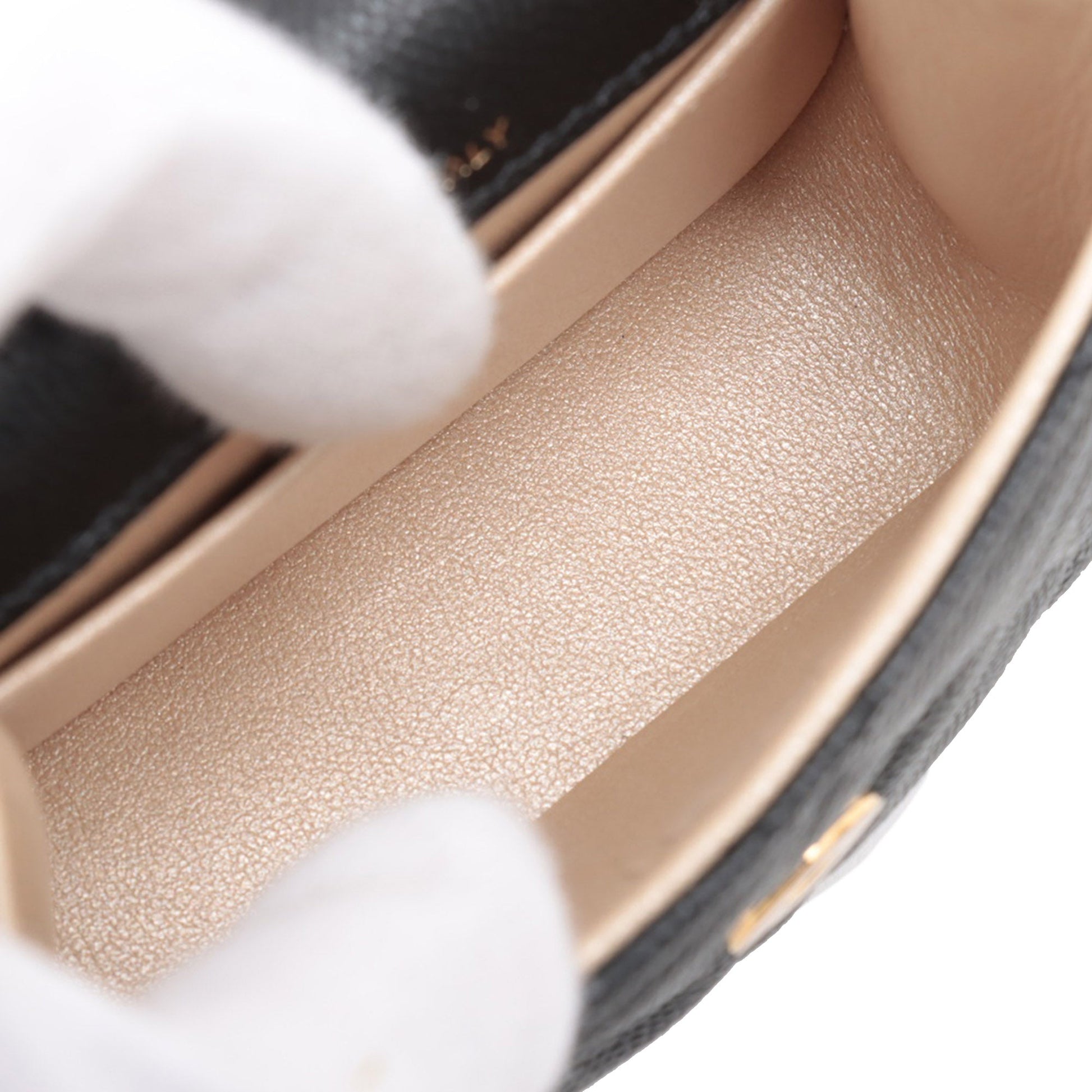 Chanel CC Quilted Caviar Frame Flap Clutch with Chain
