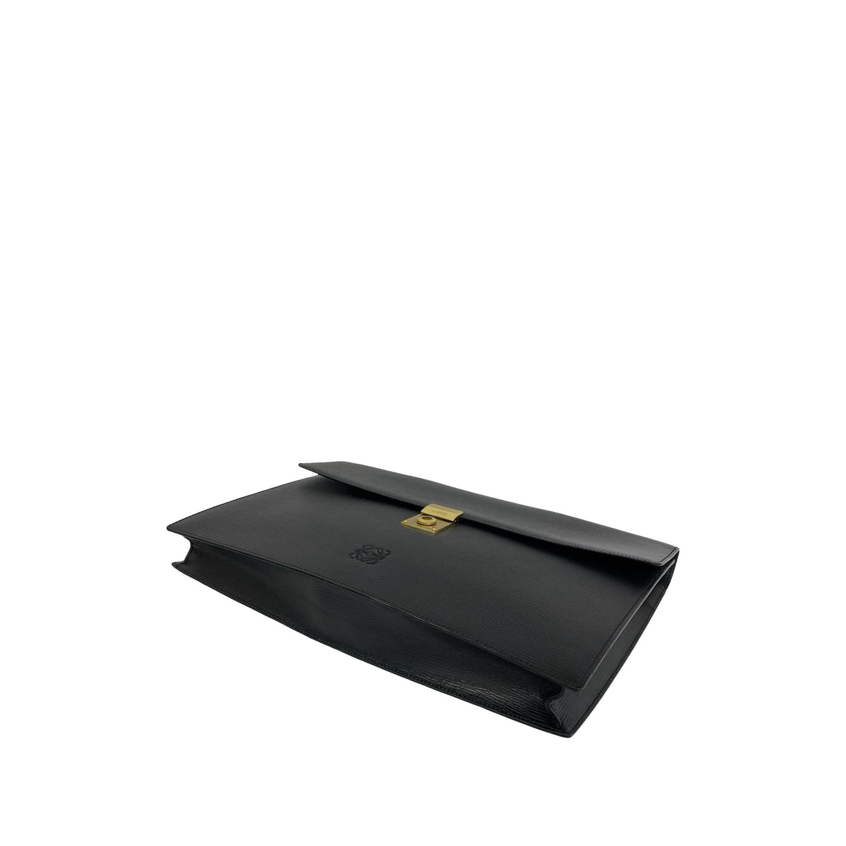 LOEWE Leather Business Bag — Black