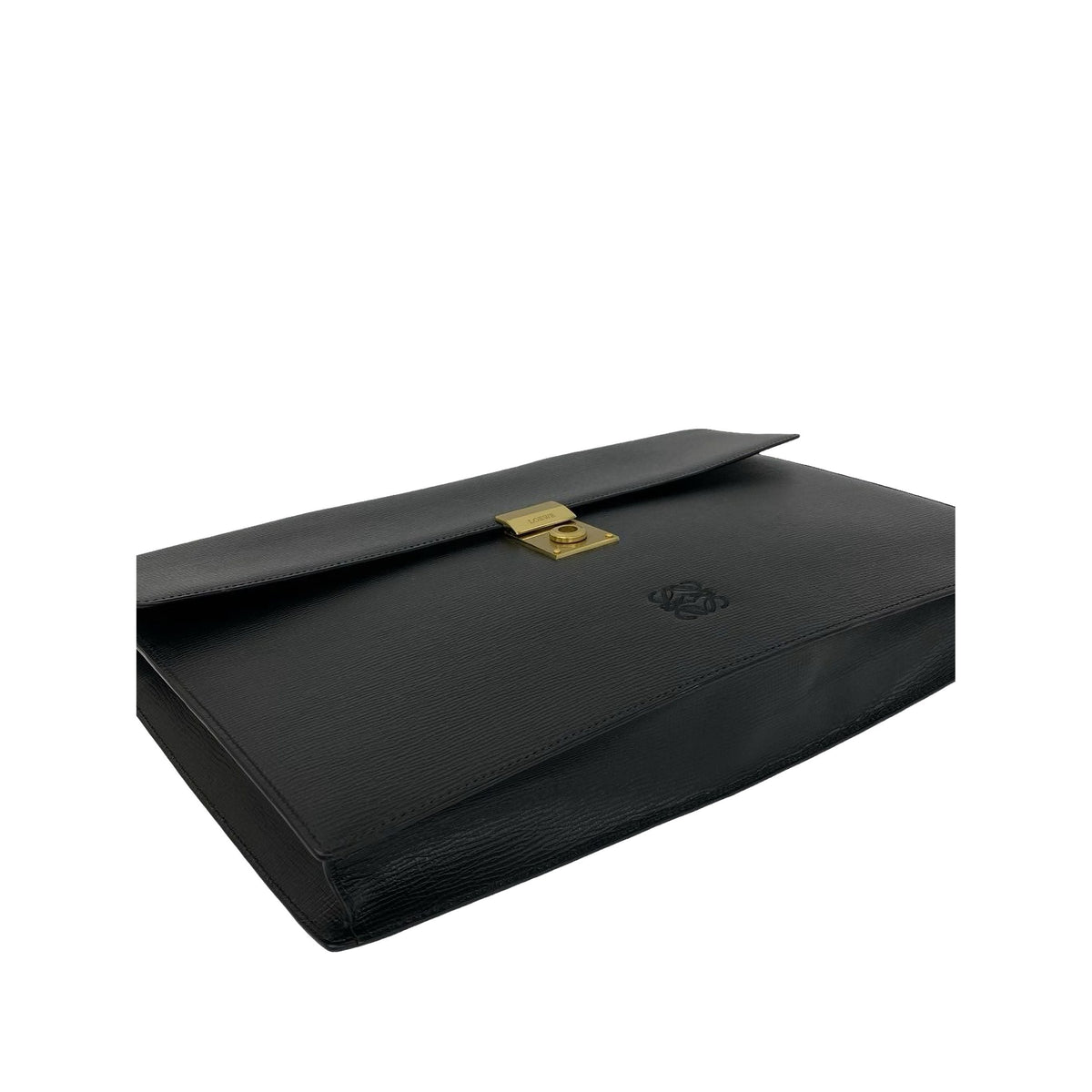 LOEWE Leather Business Bag — Black