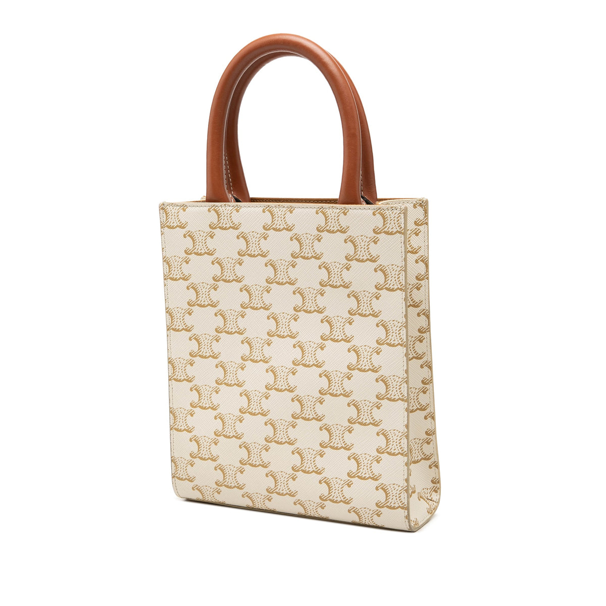 Celine Mini Triomphe Coated Canvas Vertical Cabas Satchel
