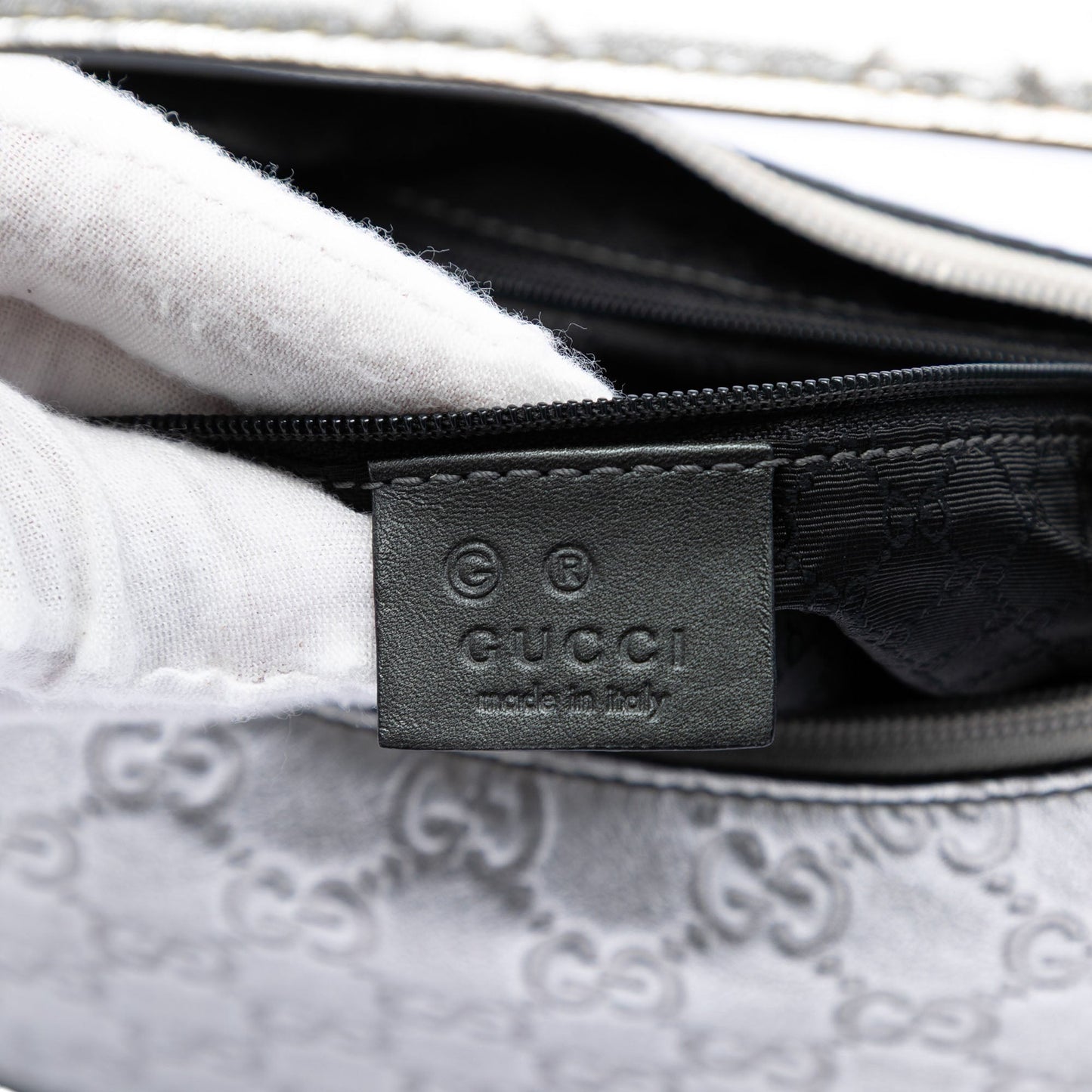Gucci Metallic Guccissima Shoulder Bag