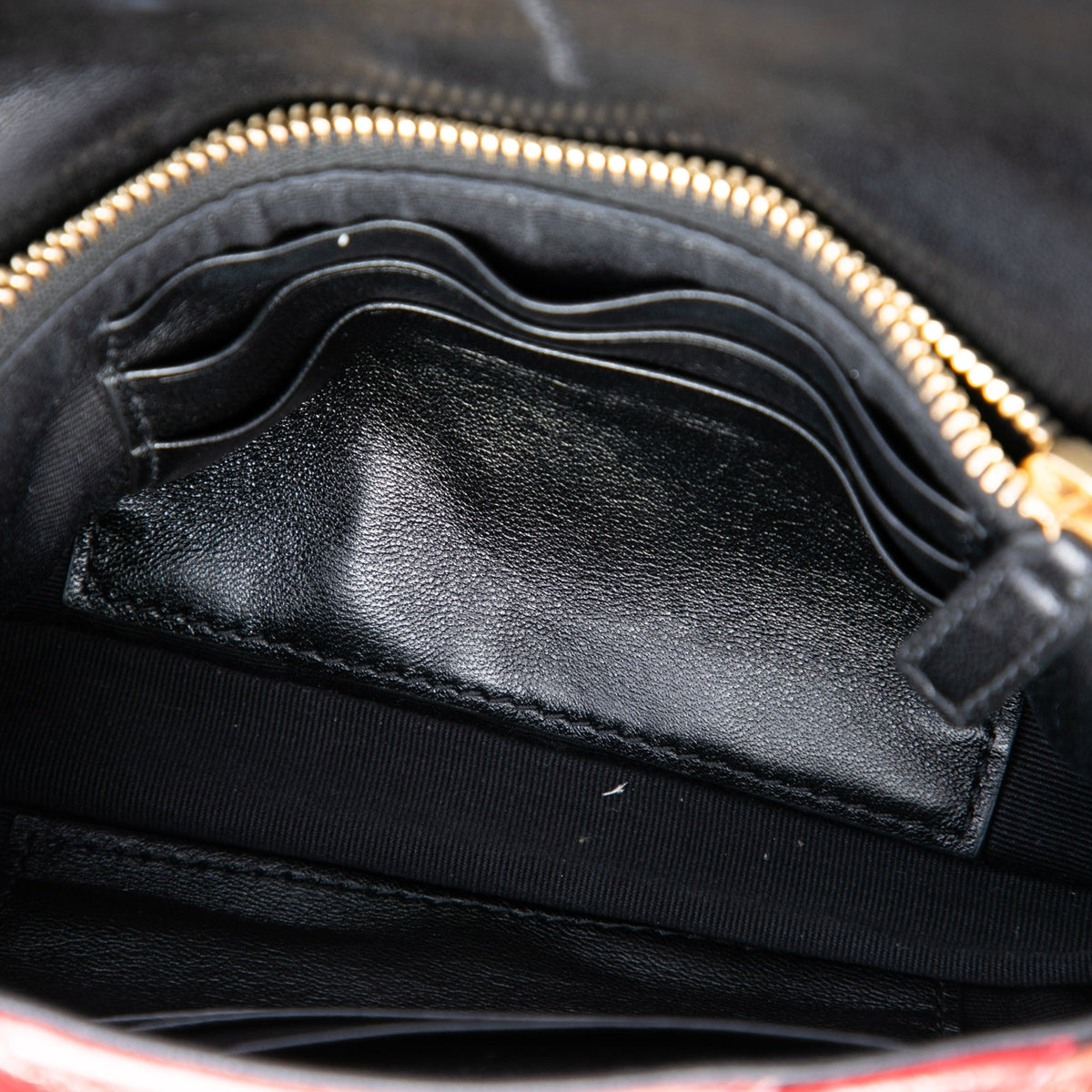 Saint Laurent Mini Chevron Sheepskin Multicolor Monogram College Satchel