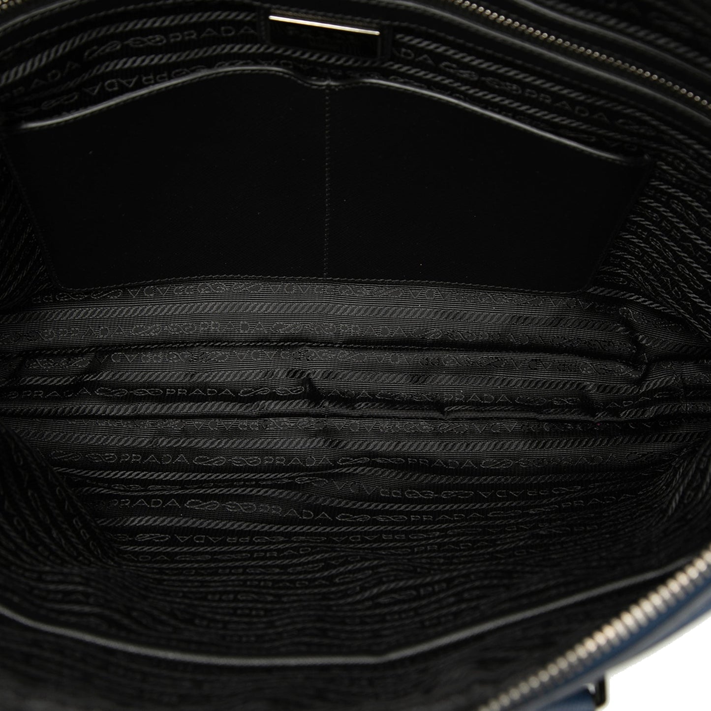 Prada Saffiano Striped Business Bag