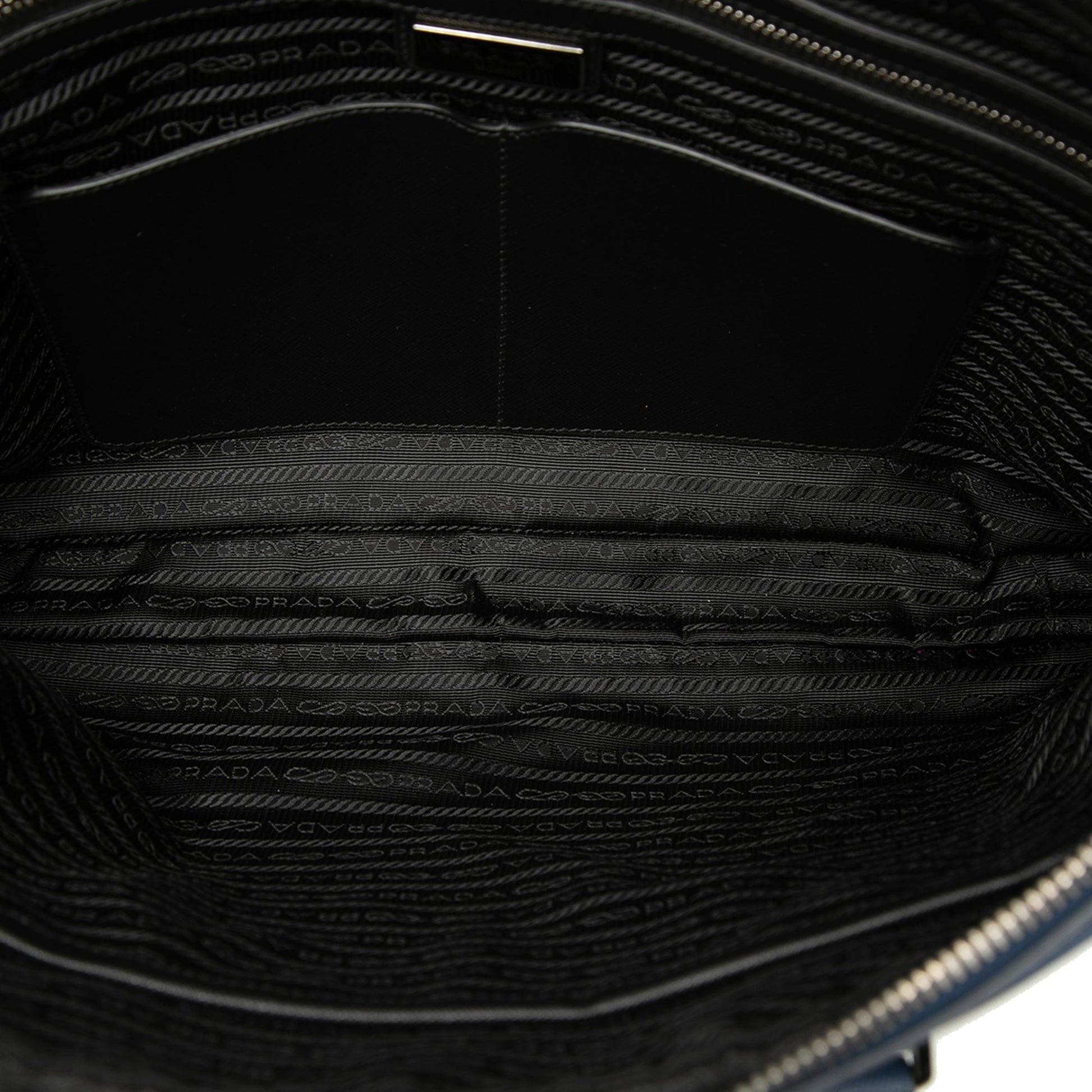 Prada Saffiano Striped Business Bag