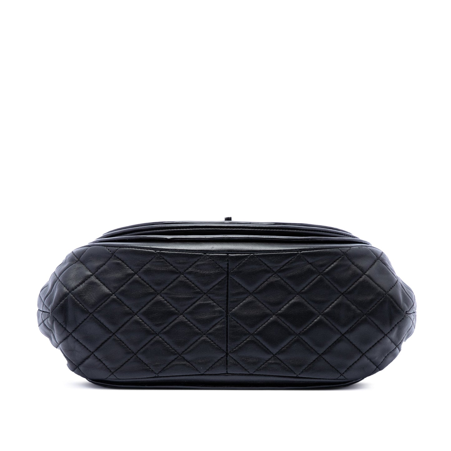 Chanel Quilted Patent and Lambskin Twist Crescent Flap
