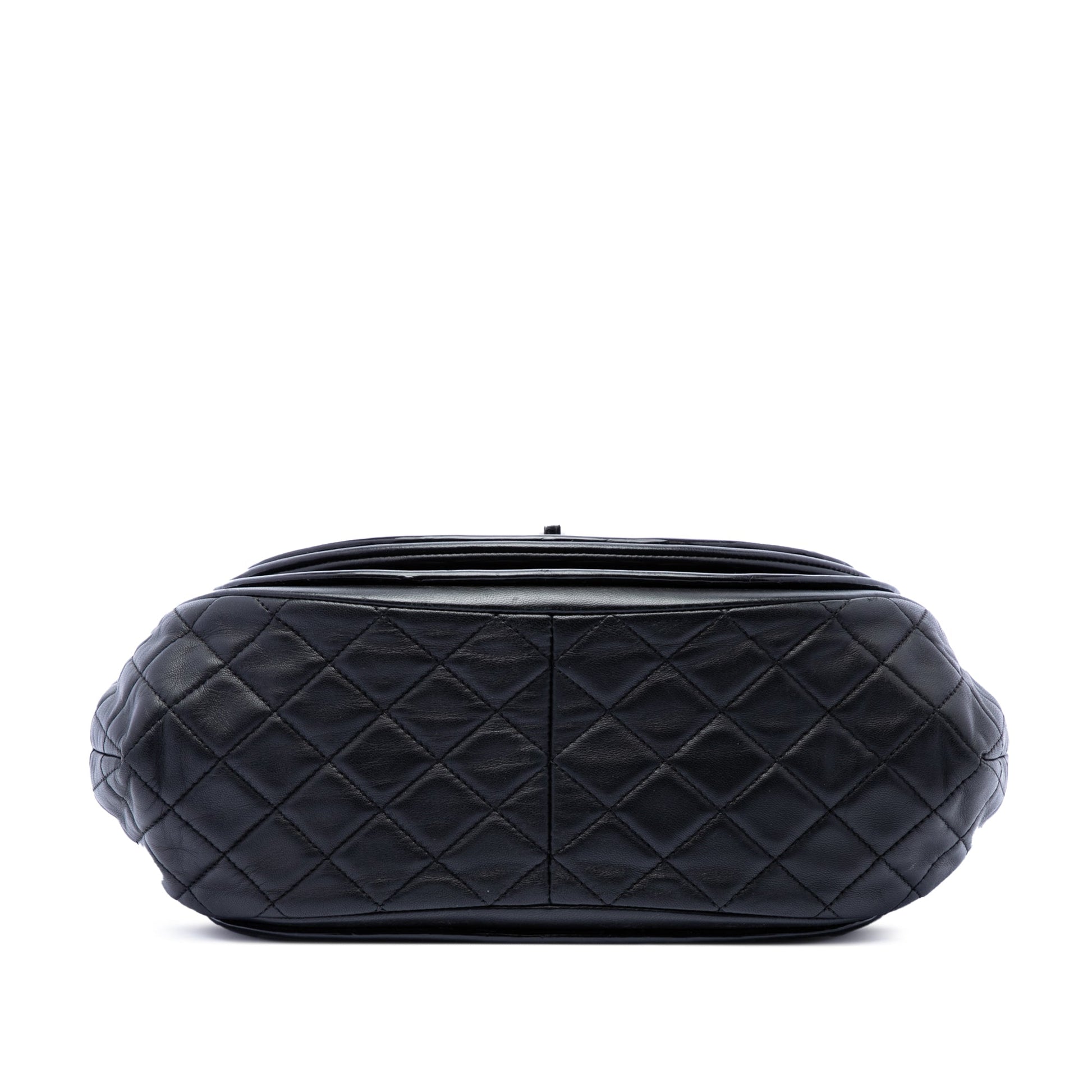 Chanel Quilted Patent and Lambskin Twist Crescent Flap