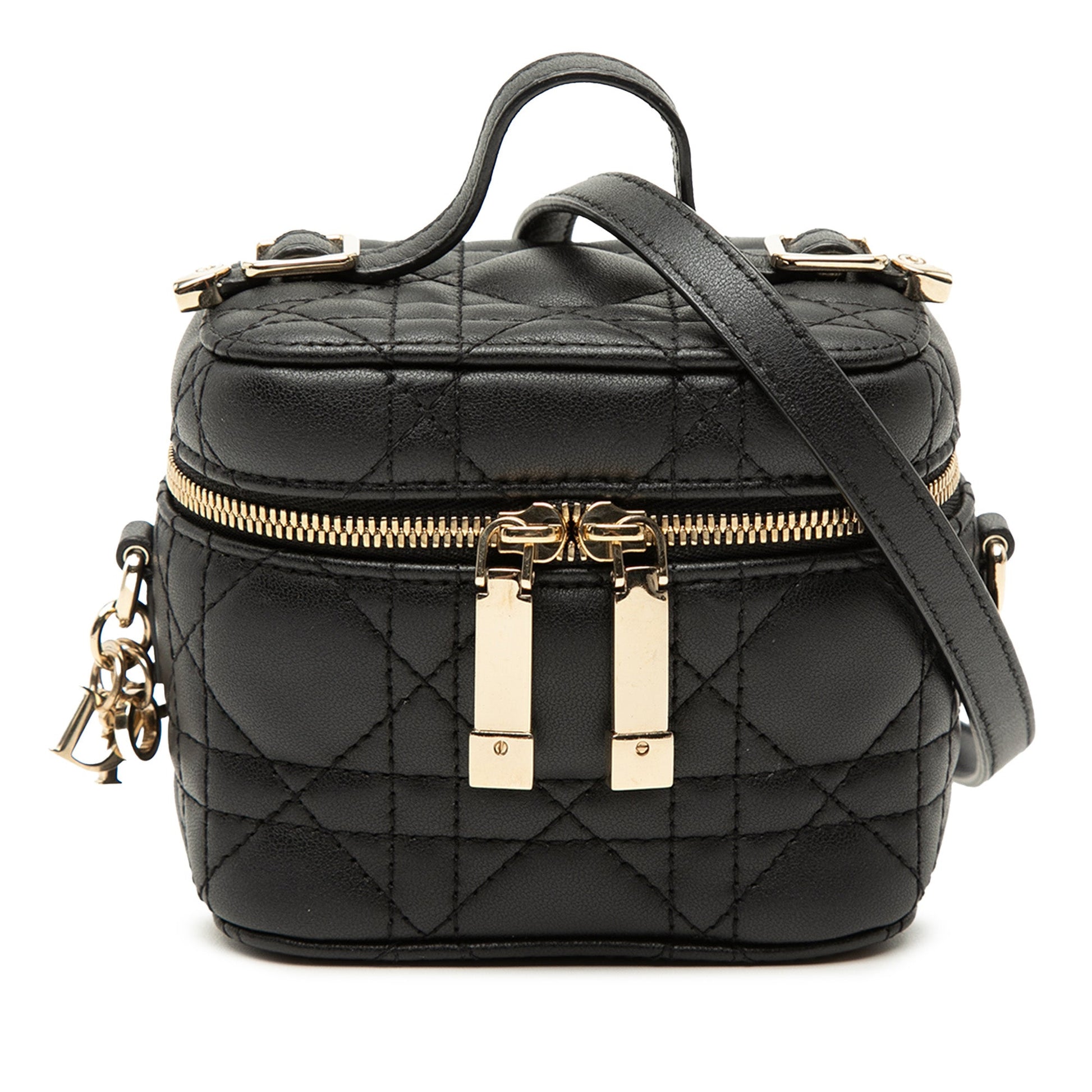 Dior Micro Lambskin Cannage Lady Dior Vanity Case