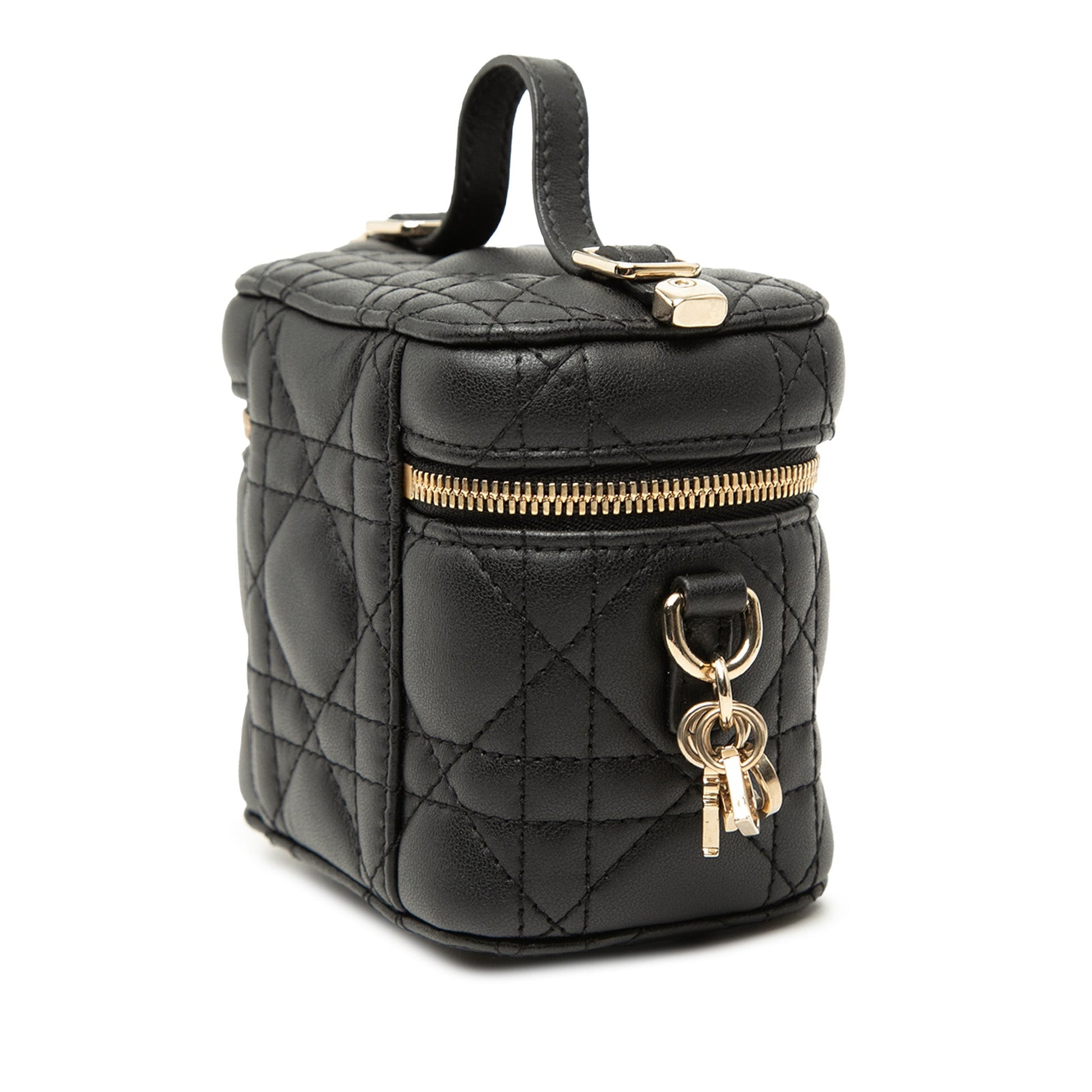 Dior Micro Lambskin Cannage Lady Dior Vanity Case