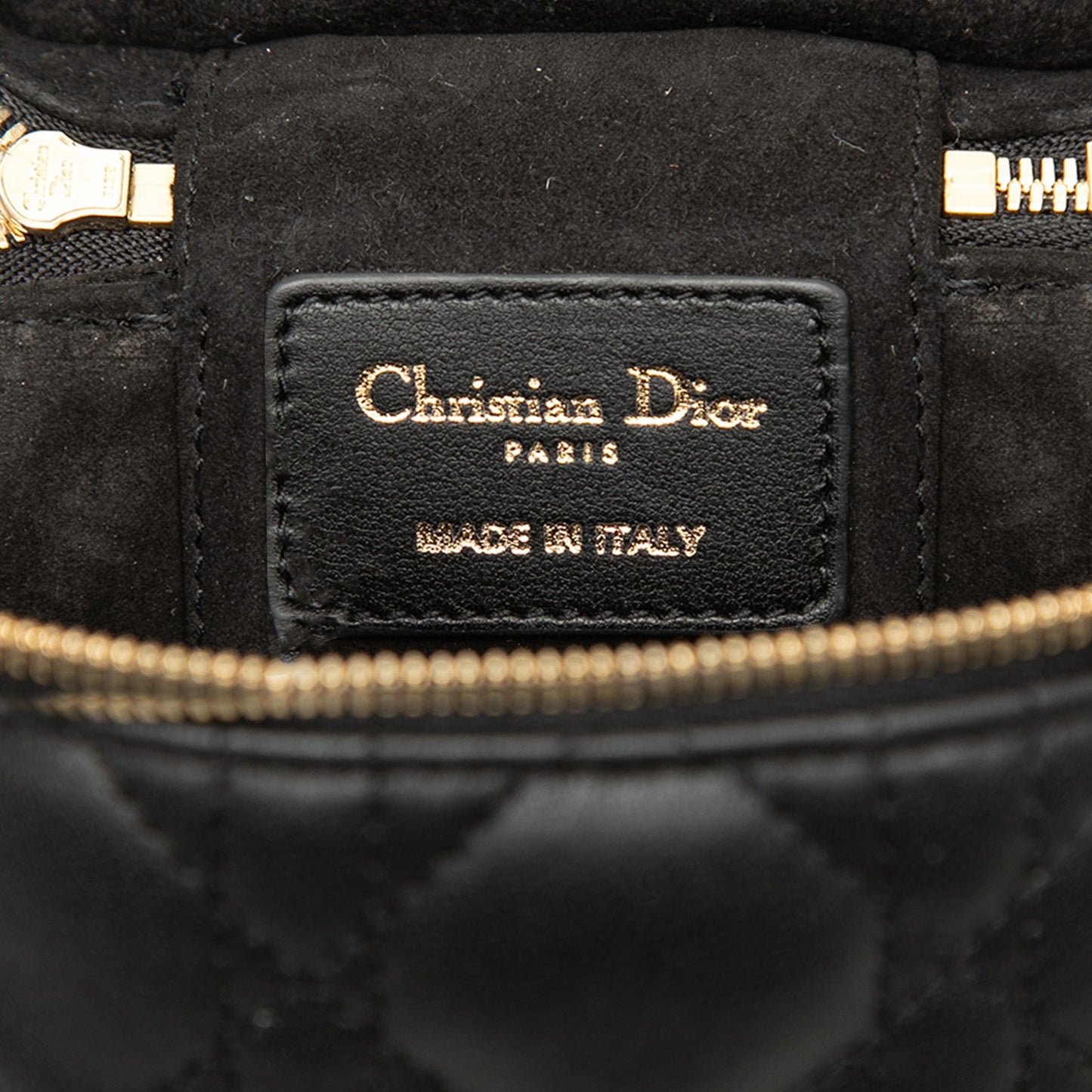 Dior Micro Lambskin Cannage Lady Dior Vanity Case
