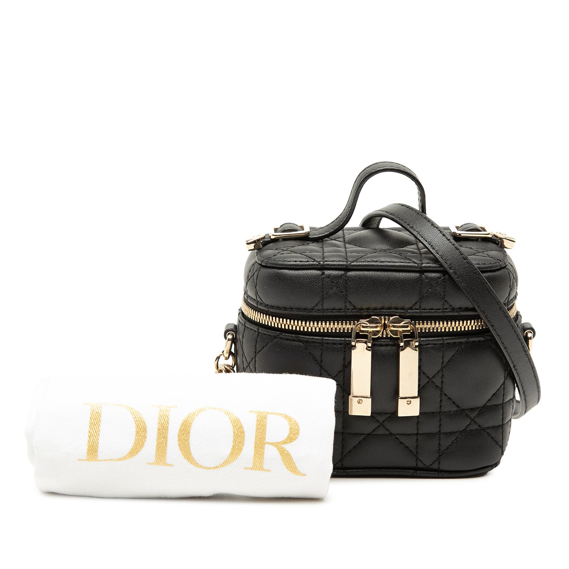 Dior Micro Lambskin Cannage Lady Dior Vanity Case