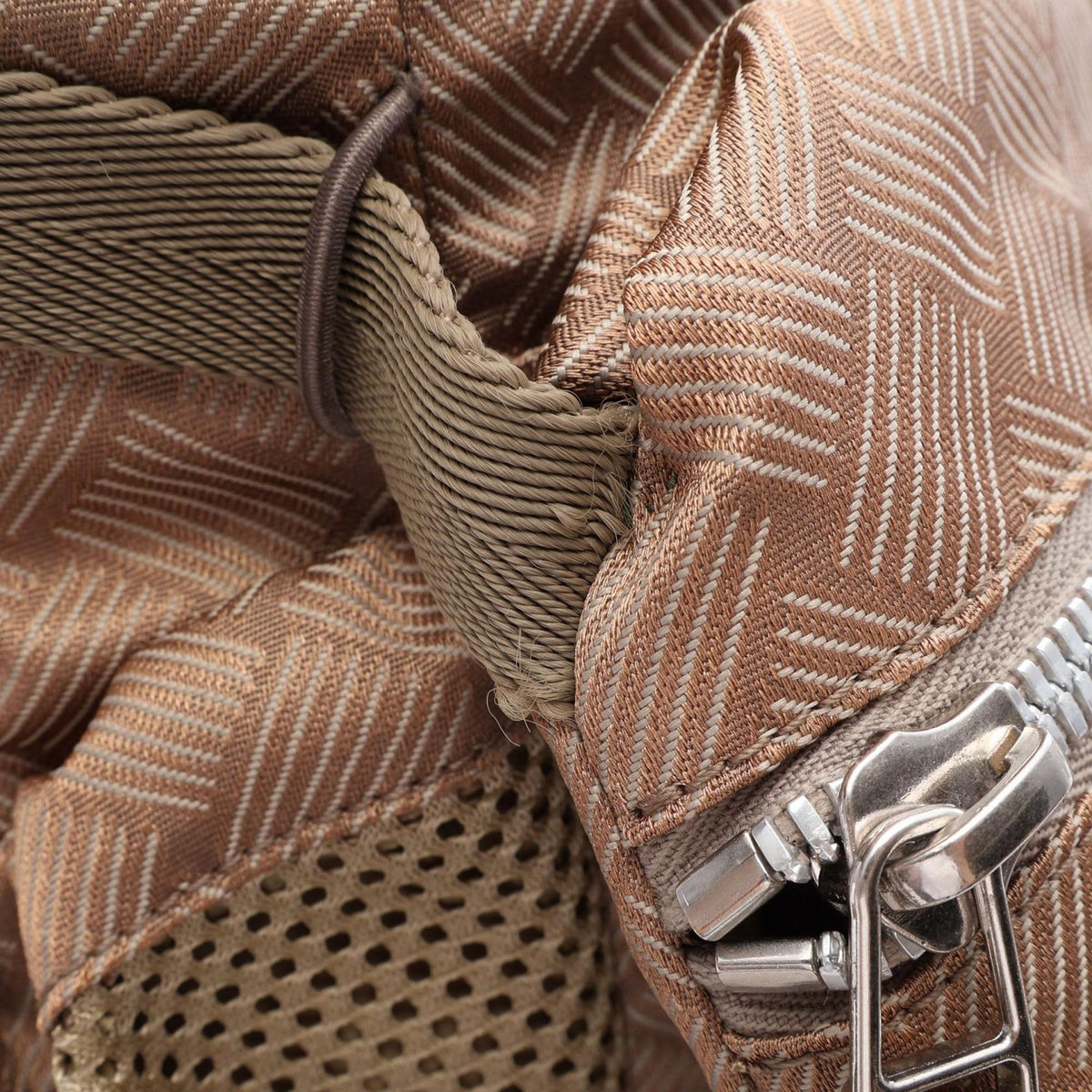 Bottega Veneta Nylon Intrecciato Print Trekking Backpack