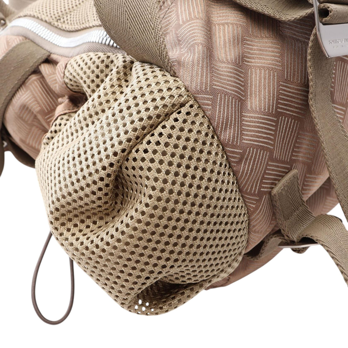 Bottega Veneta Nylon Intrecciato Print Trekking Backpack