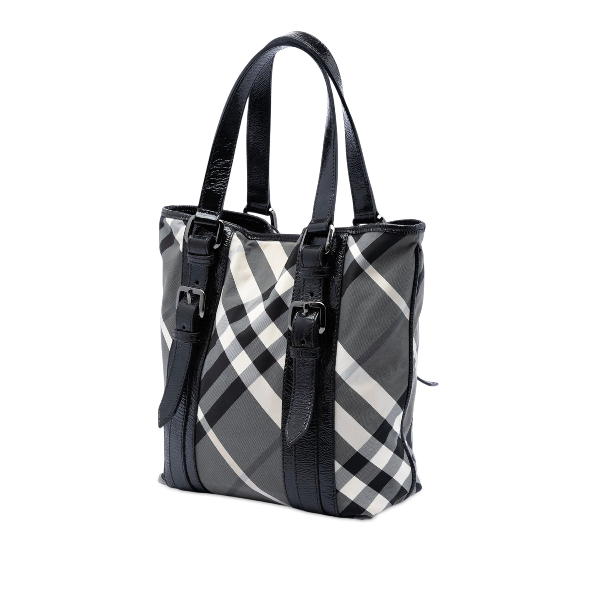 Burberry Small Beat Check Nylon Victoria Tote