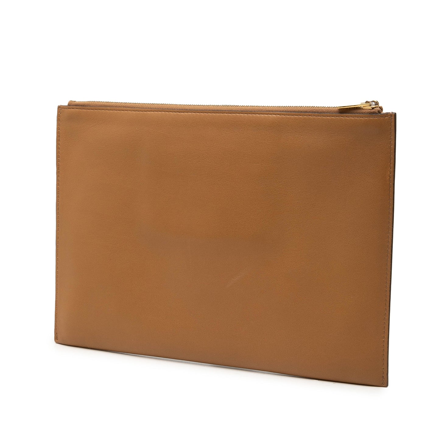 Celine Tricolor Leather Pocket Envelope Zip Clutch