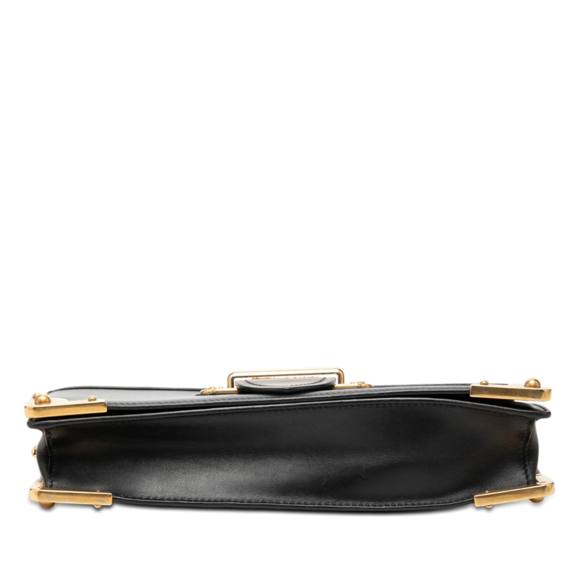 Prada City Calf and Saffiano Cahier Chain Clutch