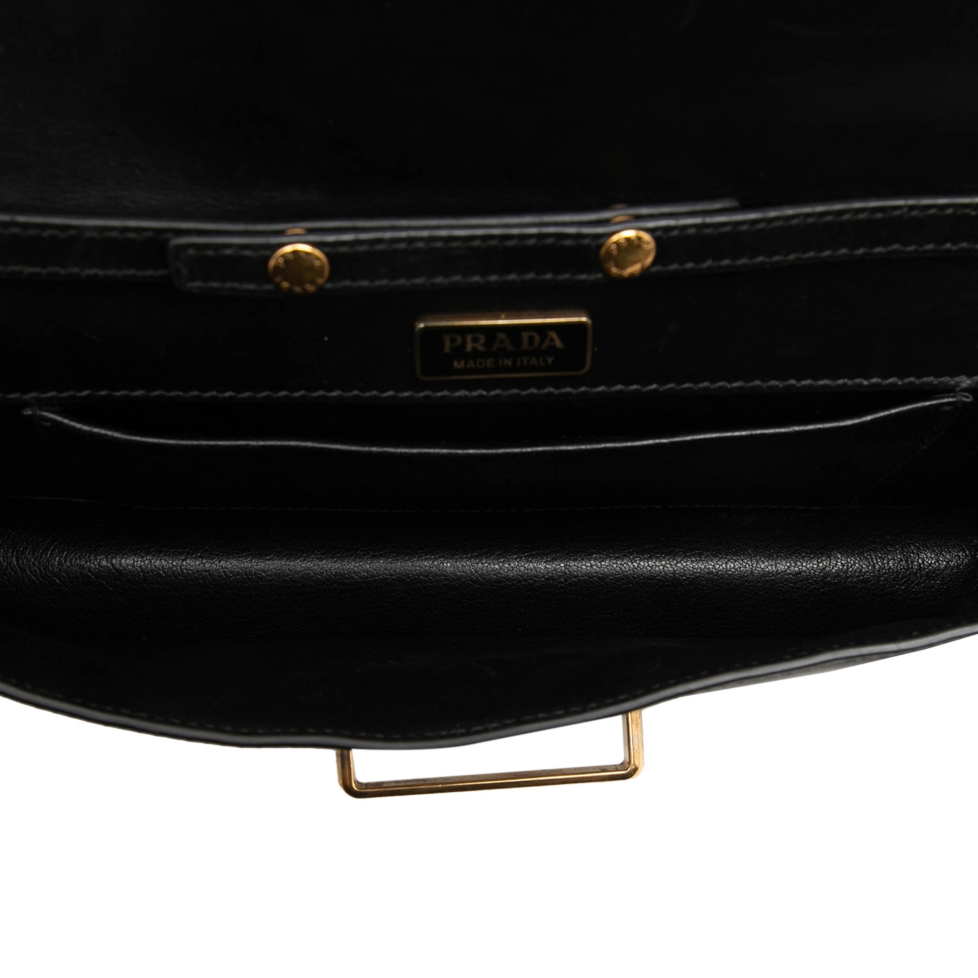 Prada City Calf and Saffiano Cahier Chain Clutch