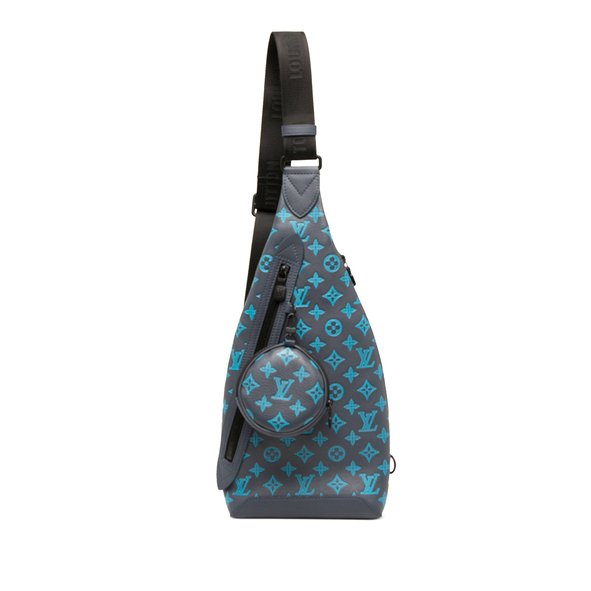 Louis Vuitton Monogram Shadow Duo Sling — Blue