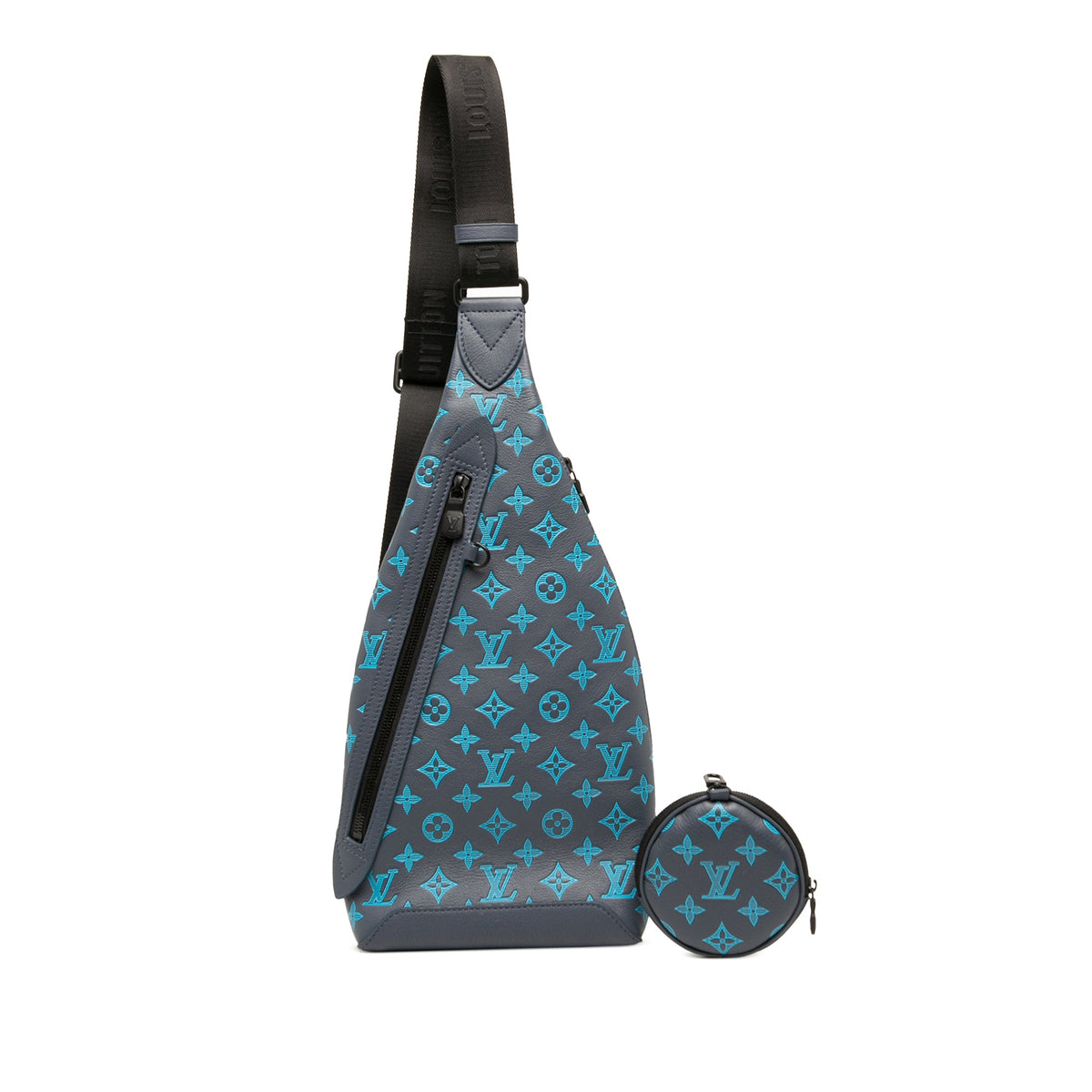 Louis Vuitton Monogram Shadow Duo Sling — Blue