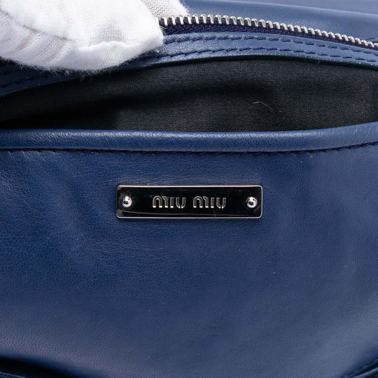 Miu Miu Matelasse Nappa Crystal Chain Satchel