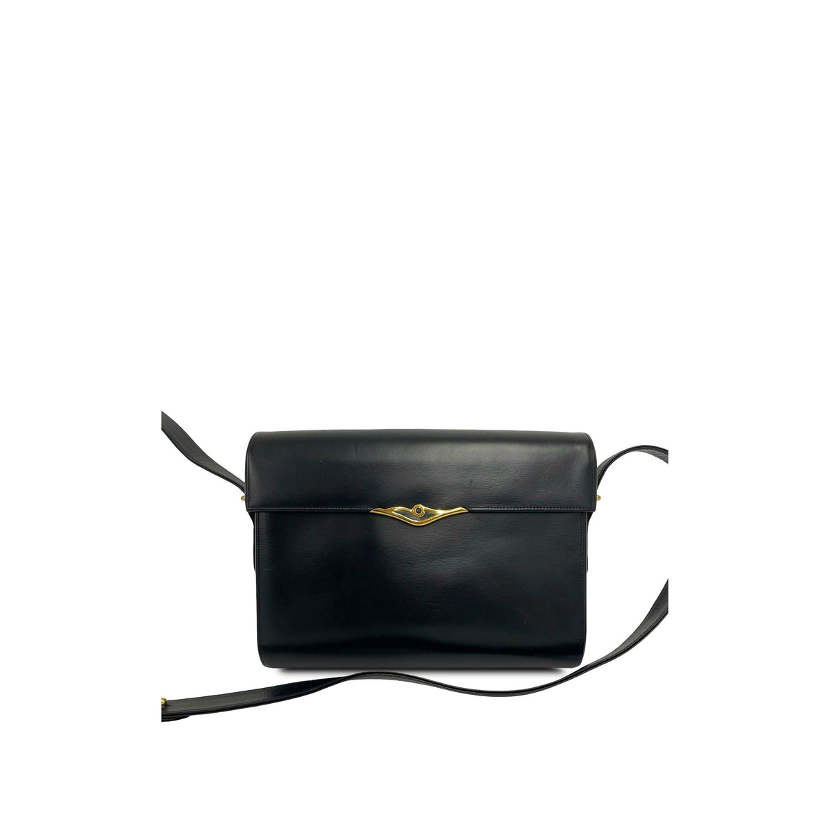 Cartier Leather Sapphire Line Crossbody — Black