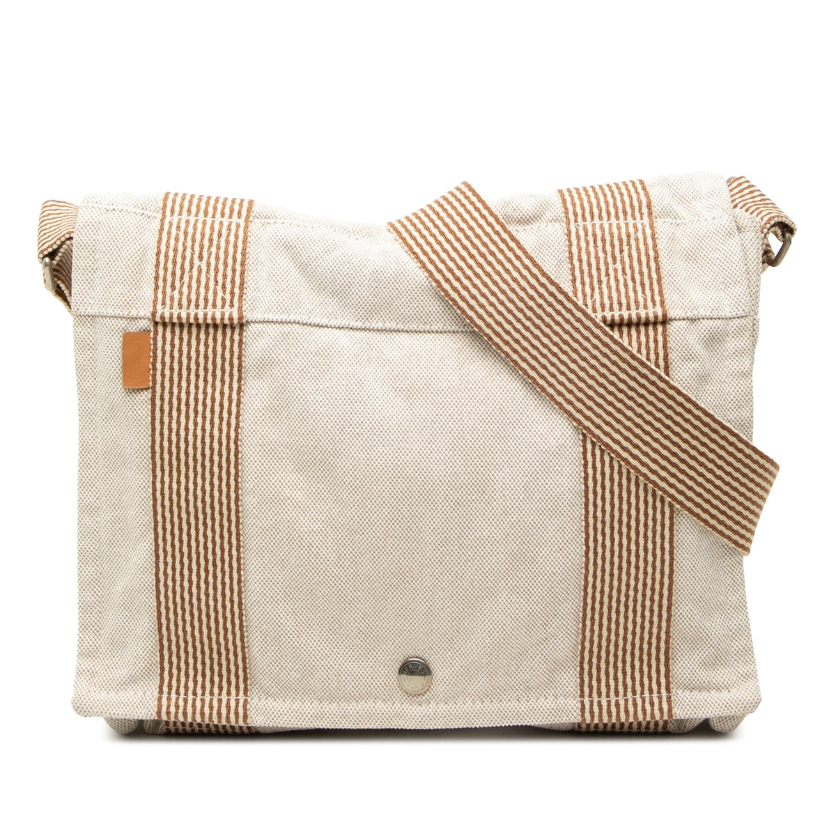 Hermès Canvas Fourre Tout Besace MM — Beige