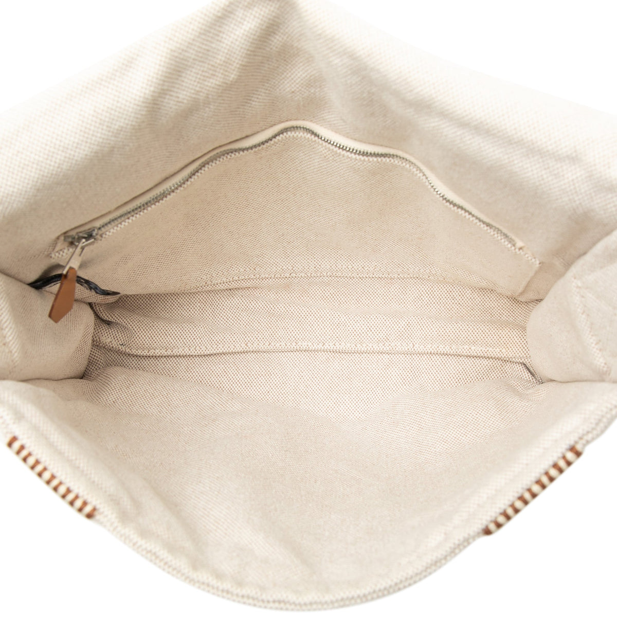 Hermès Canvas Fourre Tout Besace MM — Beige