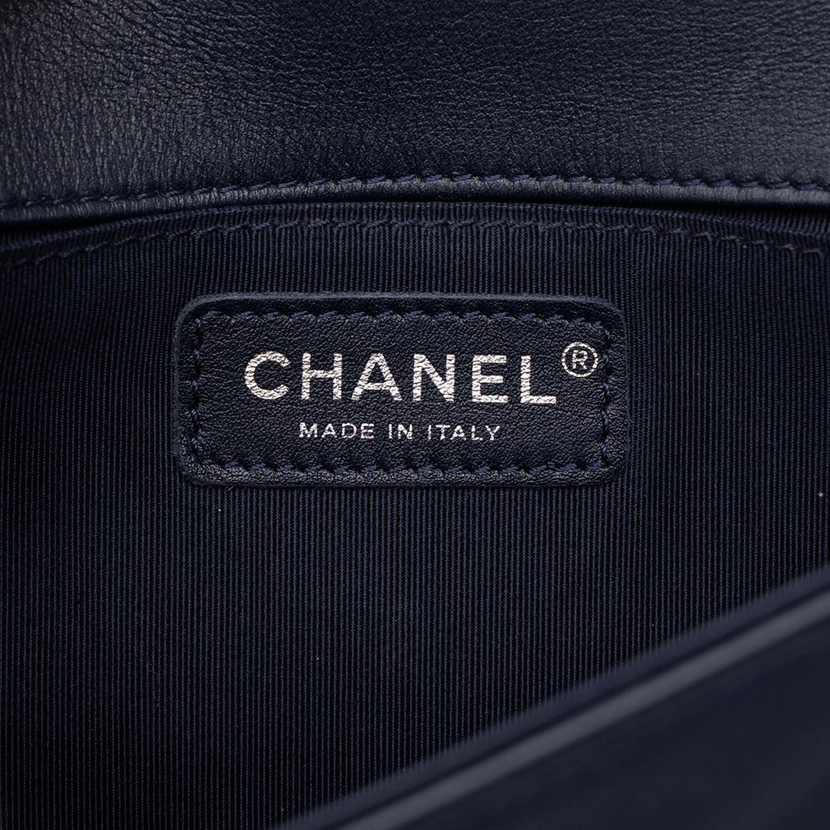 Chanel Old Medium Quilted Lambskin Boy Flap — Blue