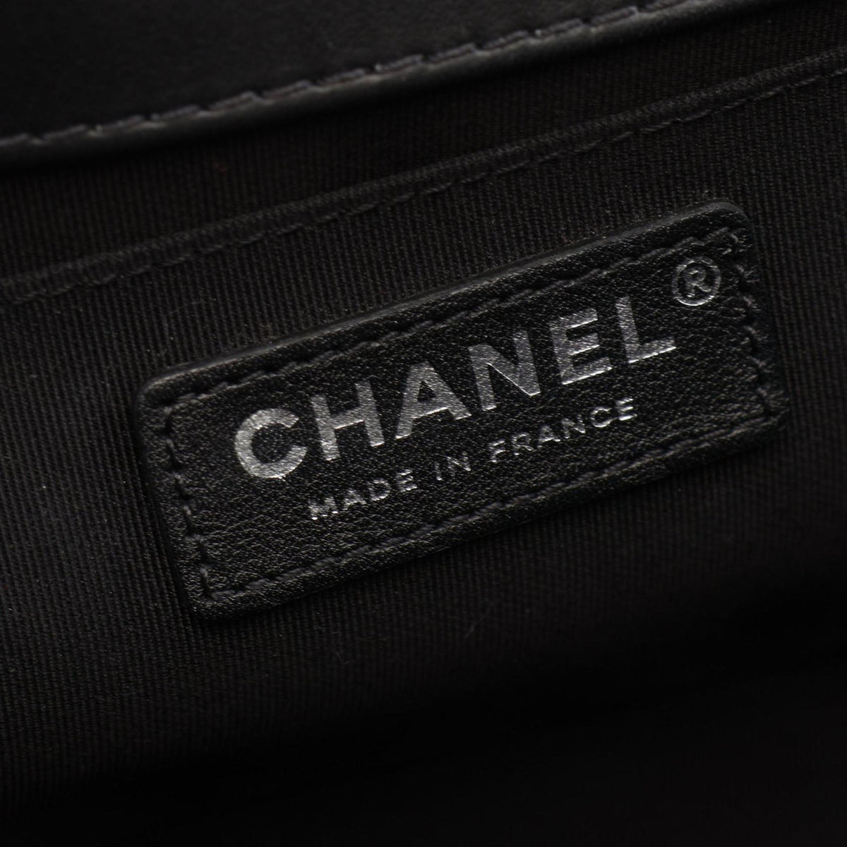 Chanel Old Medium Sequined Lambskin Boy Flap — Black