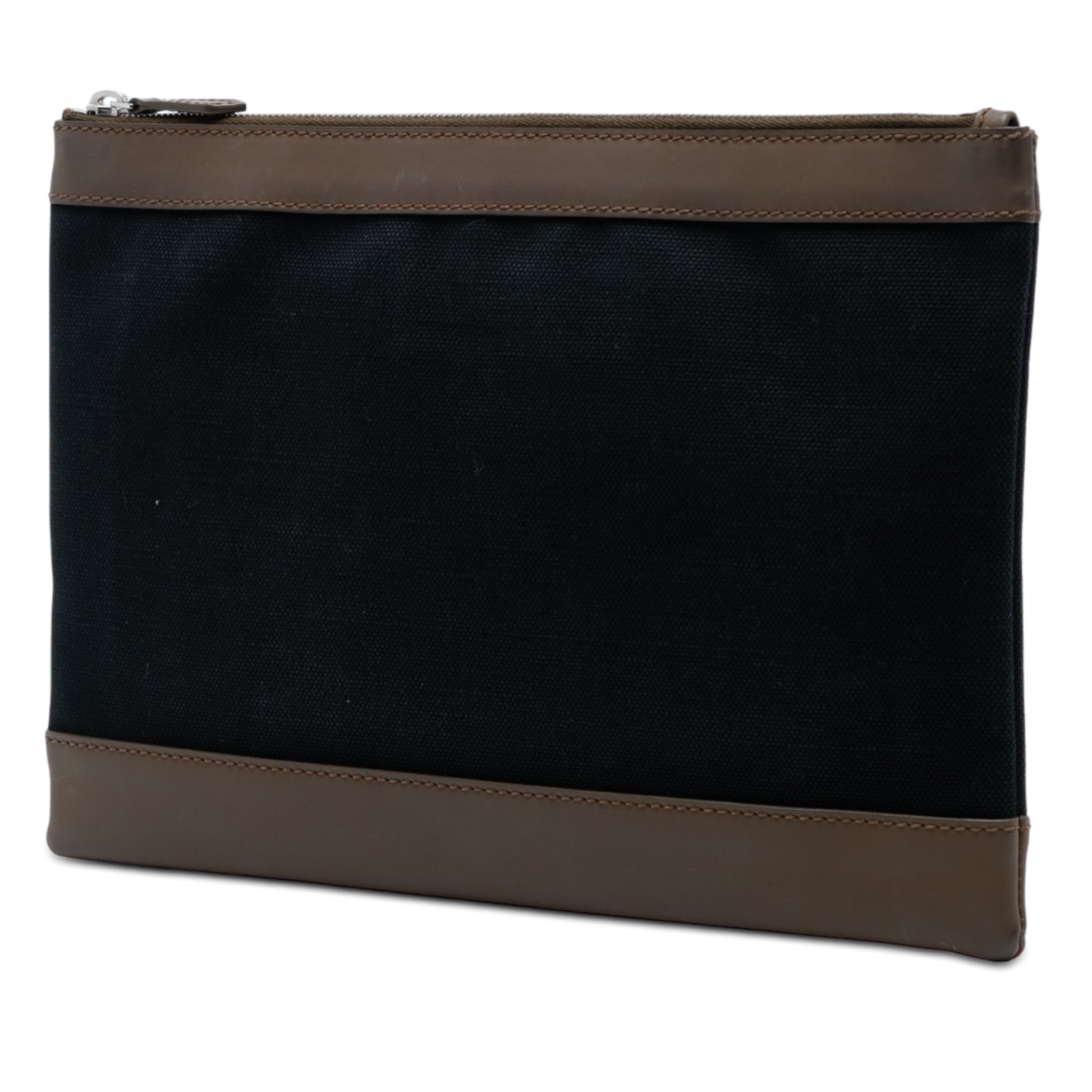 Balenciaga Canvas Navy Clip M Clutch