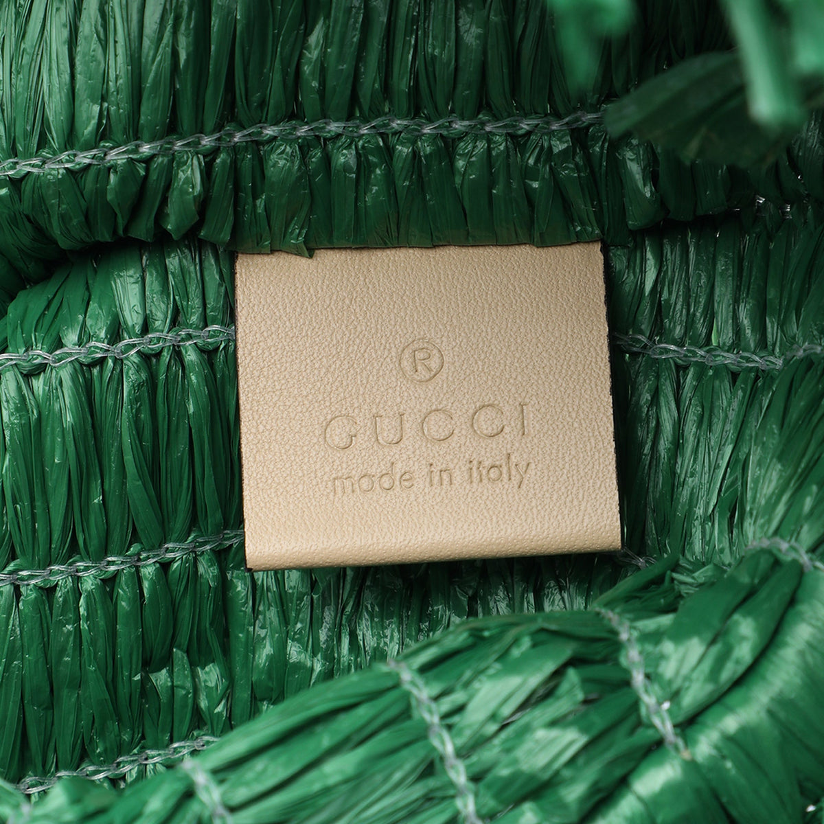 Gucci Raffia Web Cestino Tote
