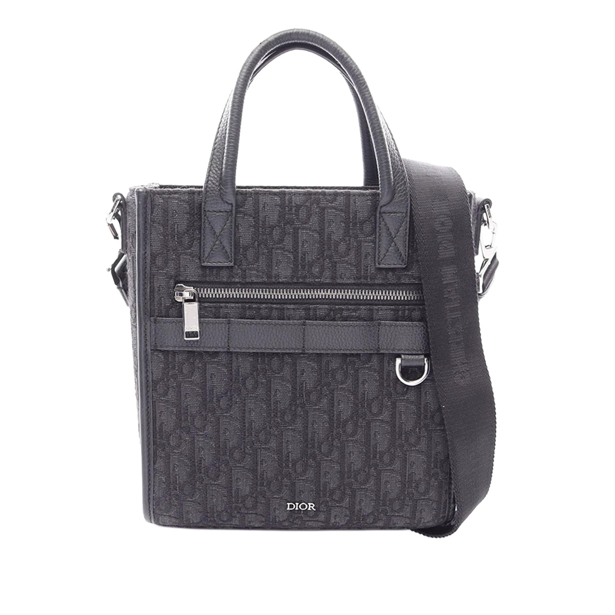 Dior Mini Oblique Canvas Safari North-South Tote