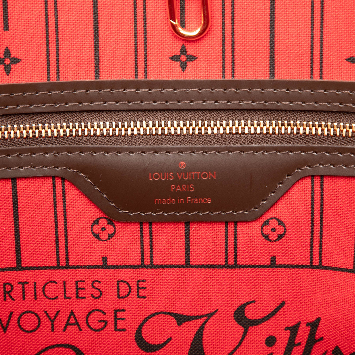 Louis Vuitton Damier Ebene Neverfull MM — Brown