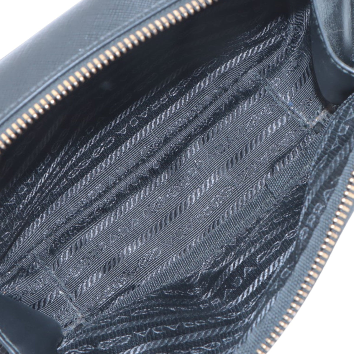 Prada Medium Saffiano Trimmed Re Nylon Brique Satchel — Black