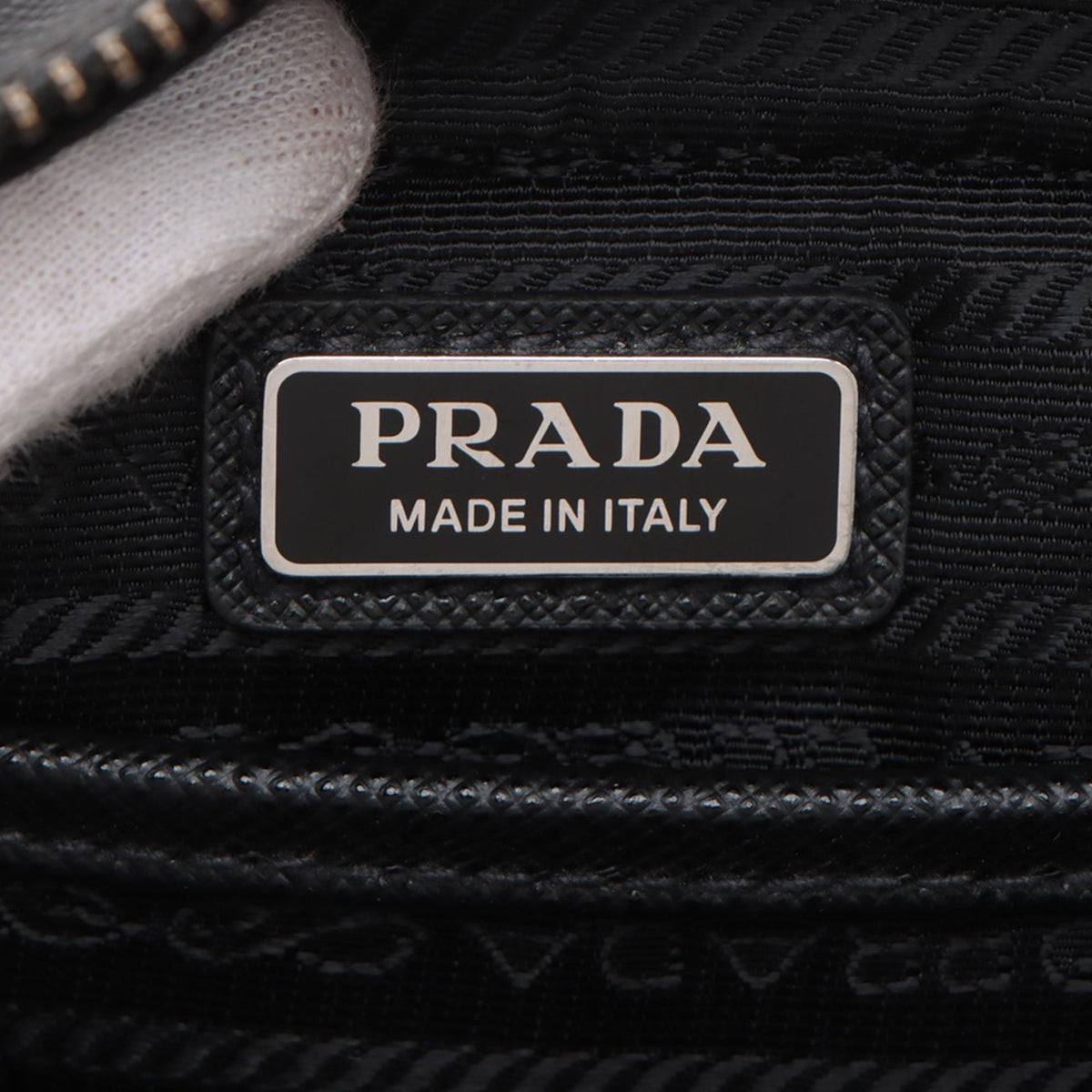 Prada Medium Saffiano Trimmed Re Nylon Brique Satchel — Black