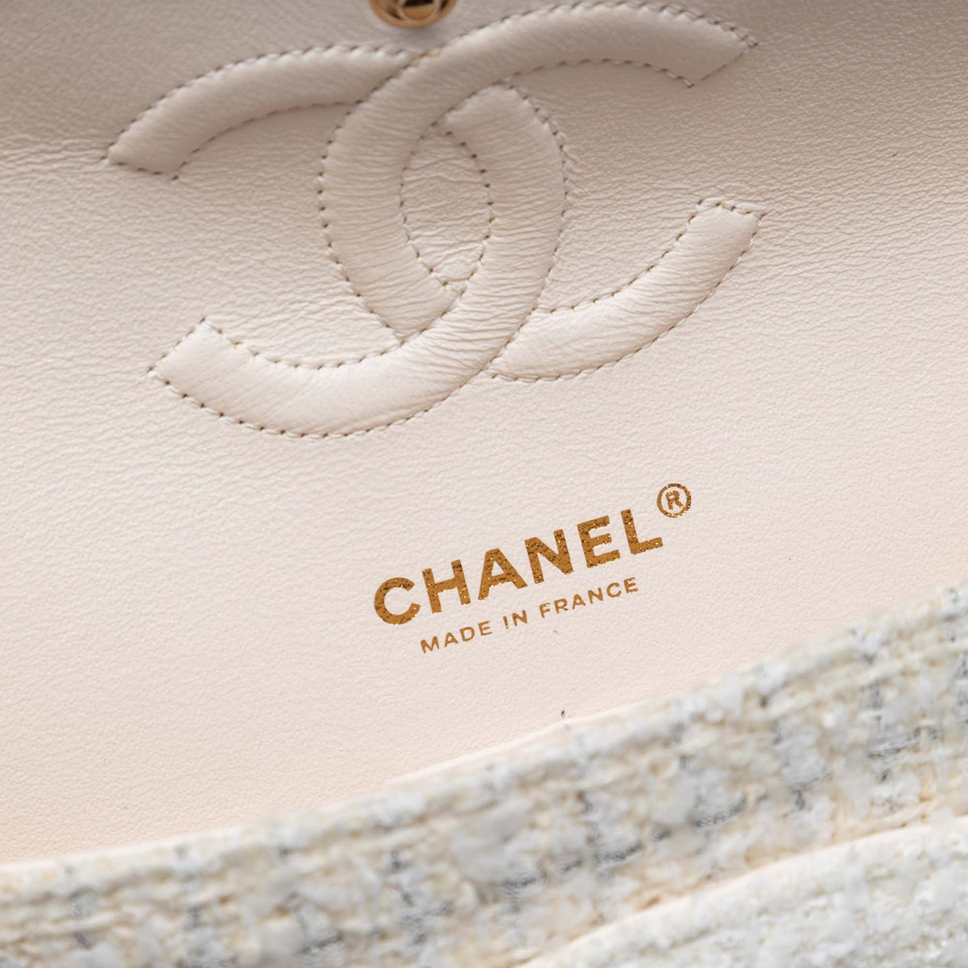 Chanel Medium Classic Tweed Patchwork Double Flap