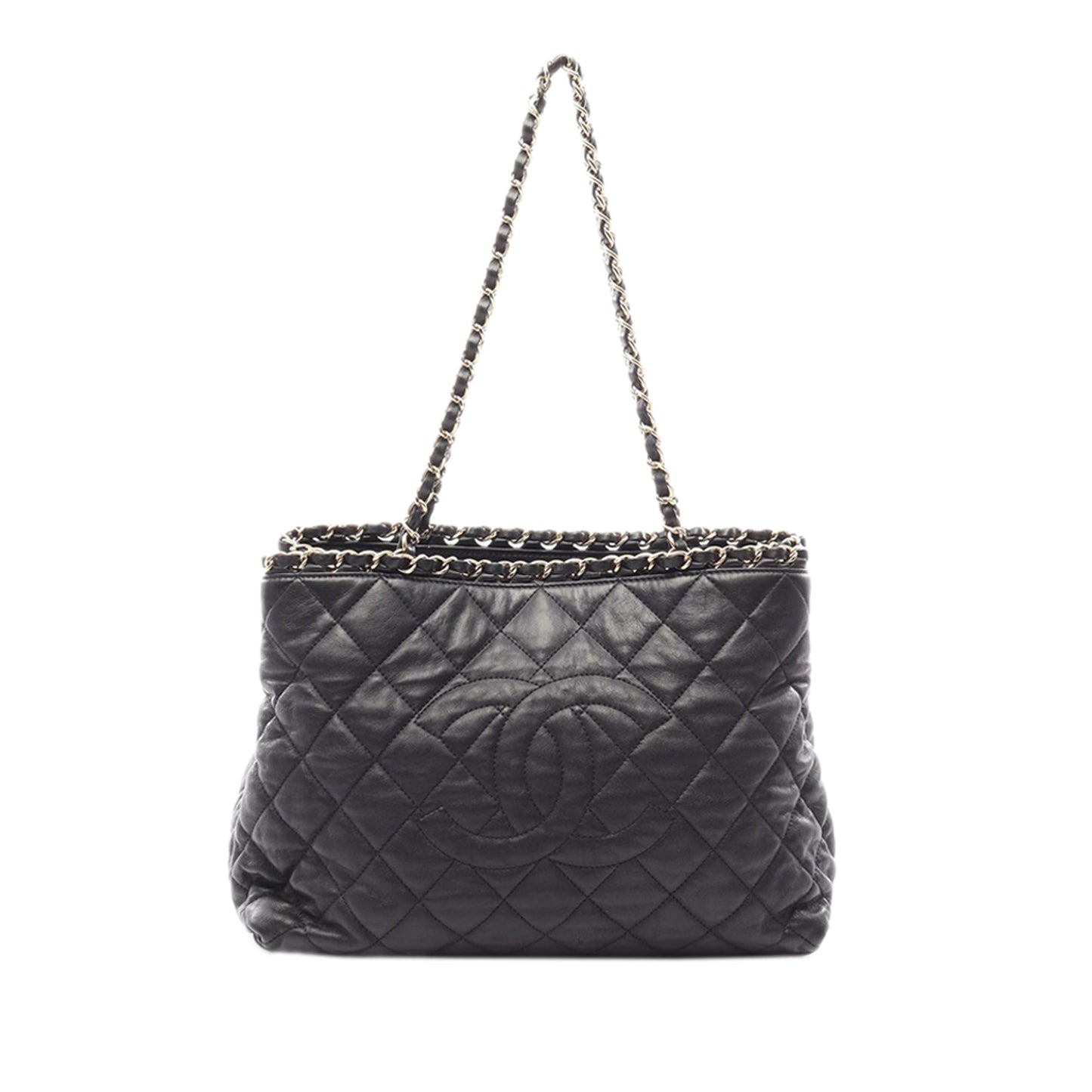 Chanel Quilted Aged Calfskin Chain Me Tote