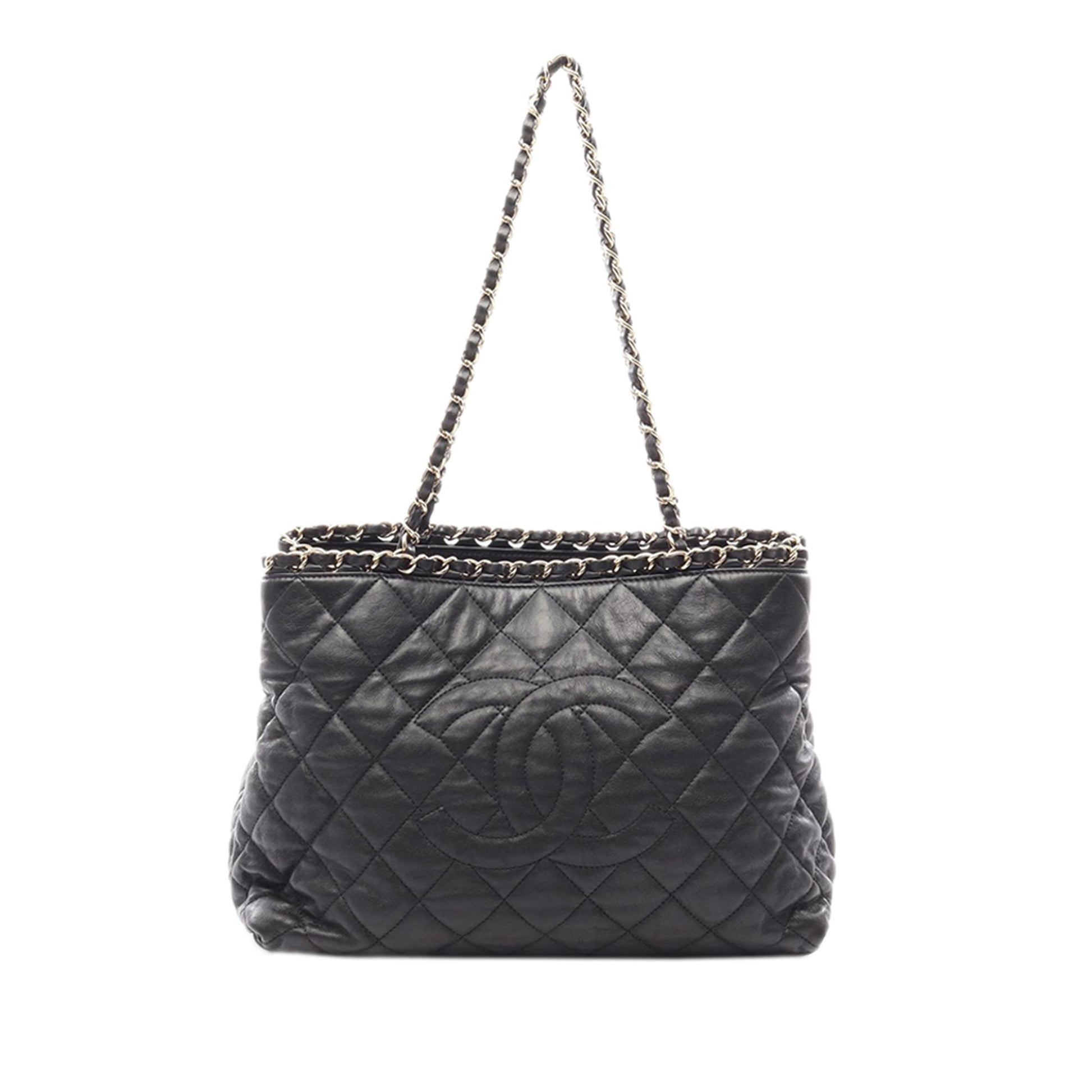 Chanel Quilted Aged Calfskin Chain Me Tote