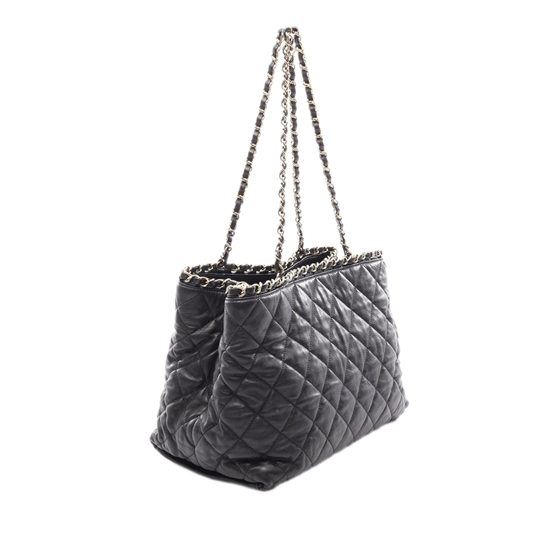 Chanel Quilted Aged Calfskin Chain Me Tote