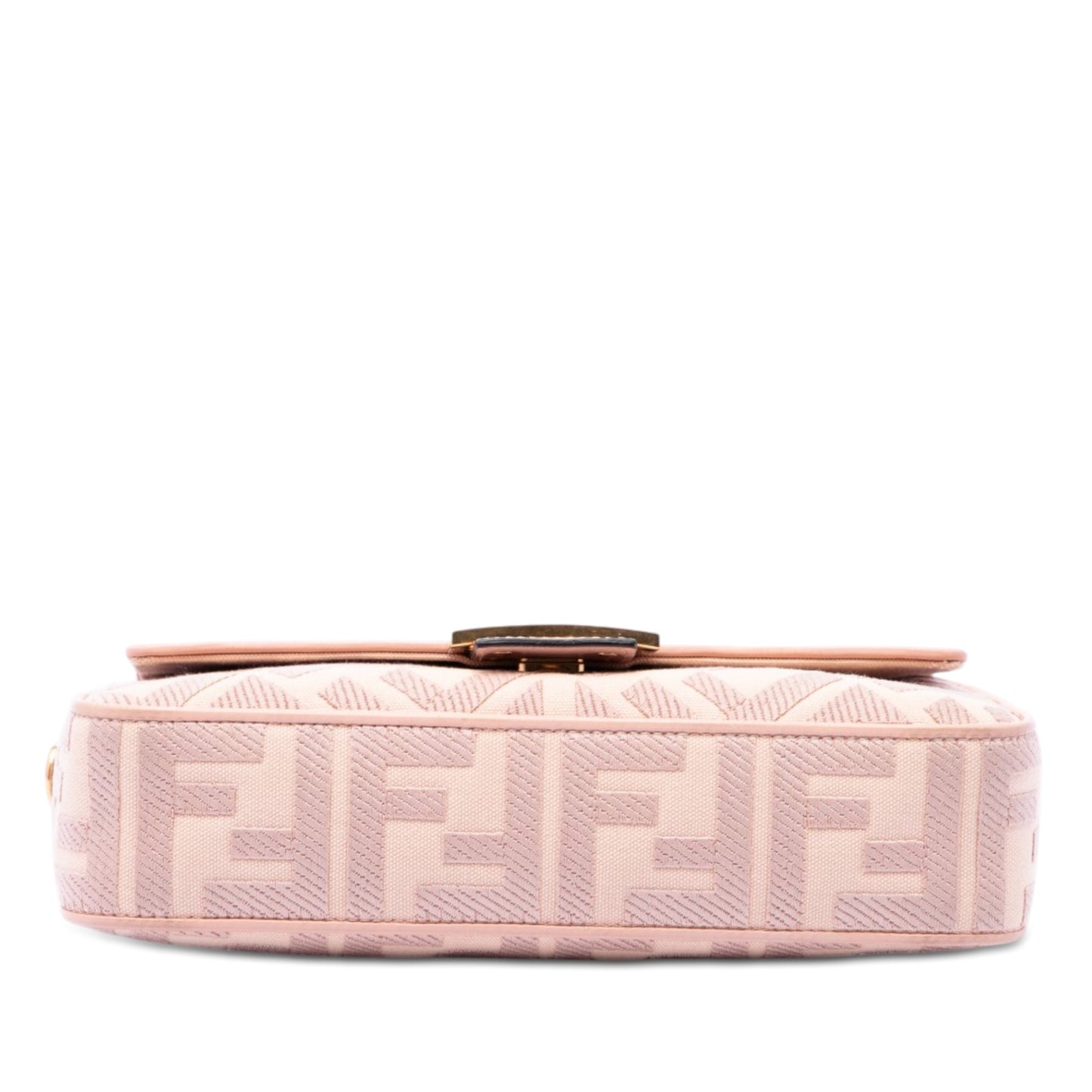 Fendi Zucca Embroidered Canvas Baguette Satchel