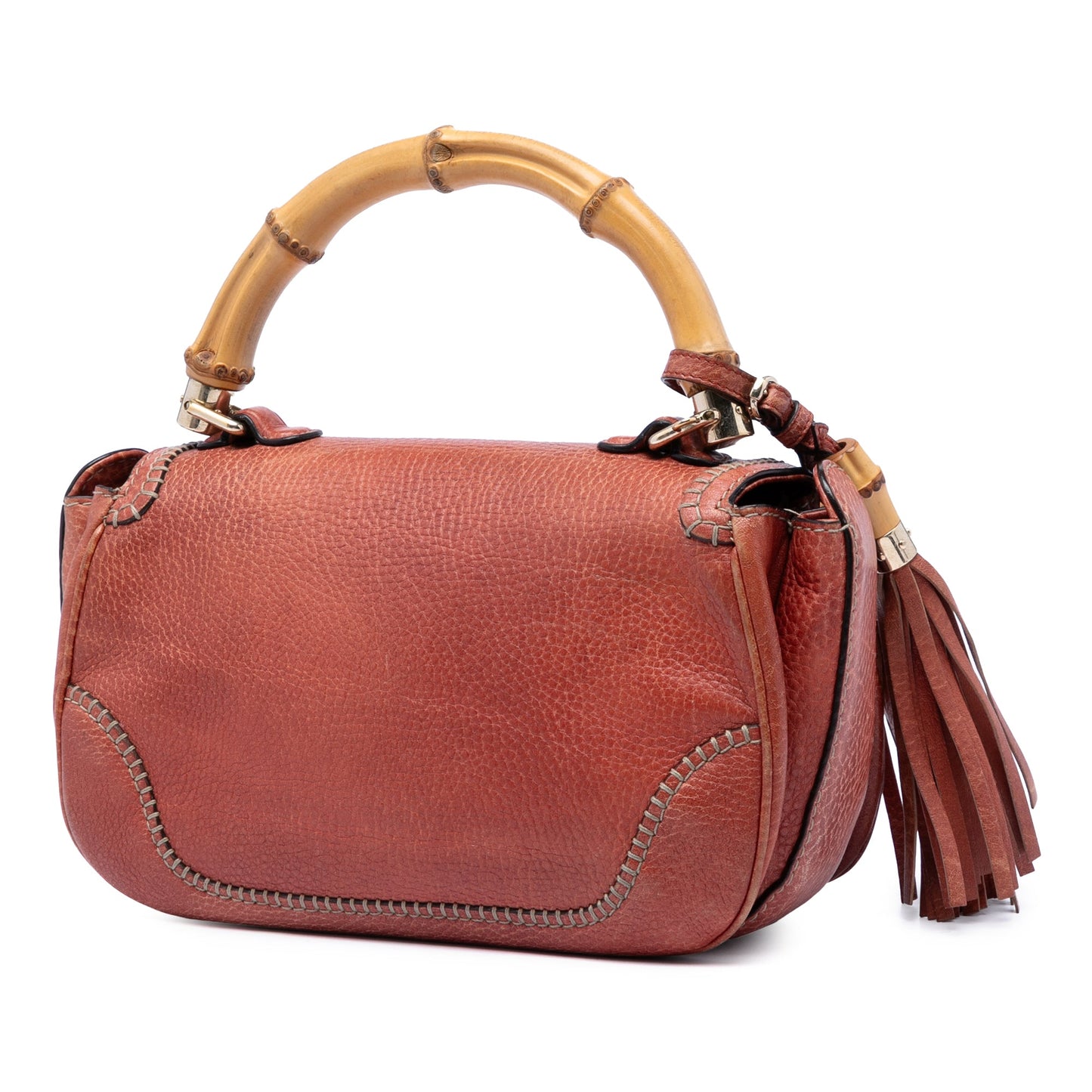Gucci Medium Leather New Bamboo Satchel