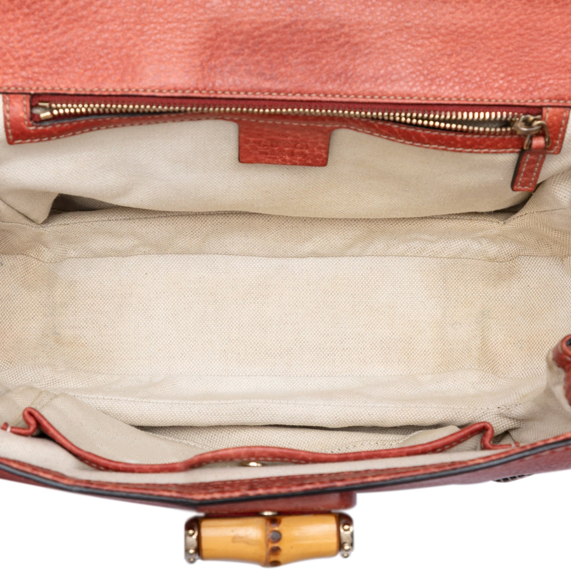 Gucci Medium Leather New Bamboo Satchel