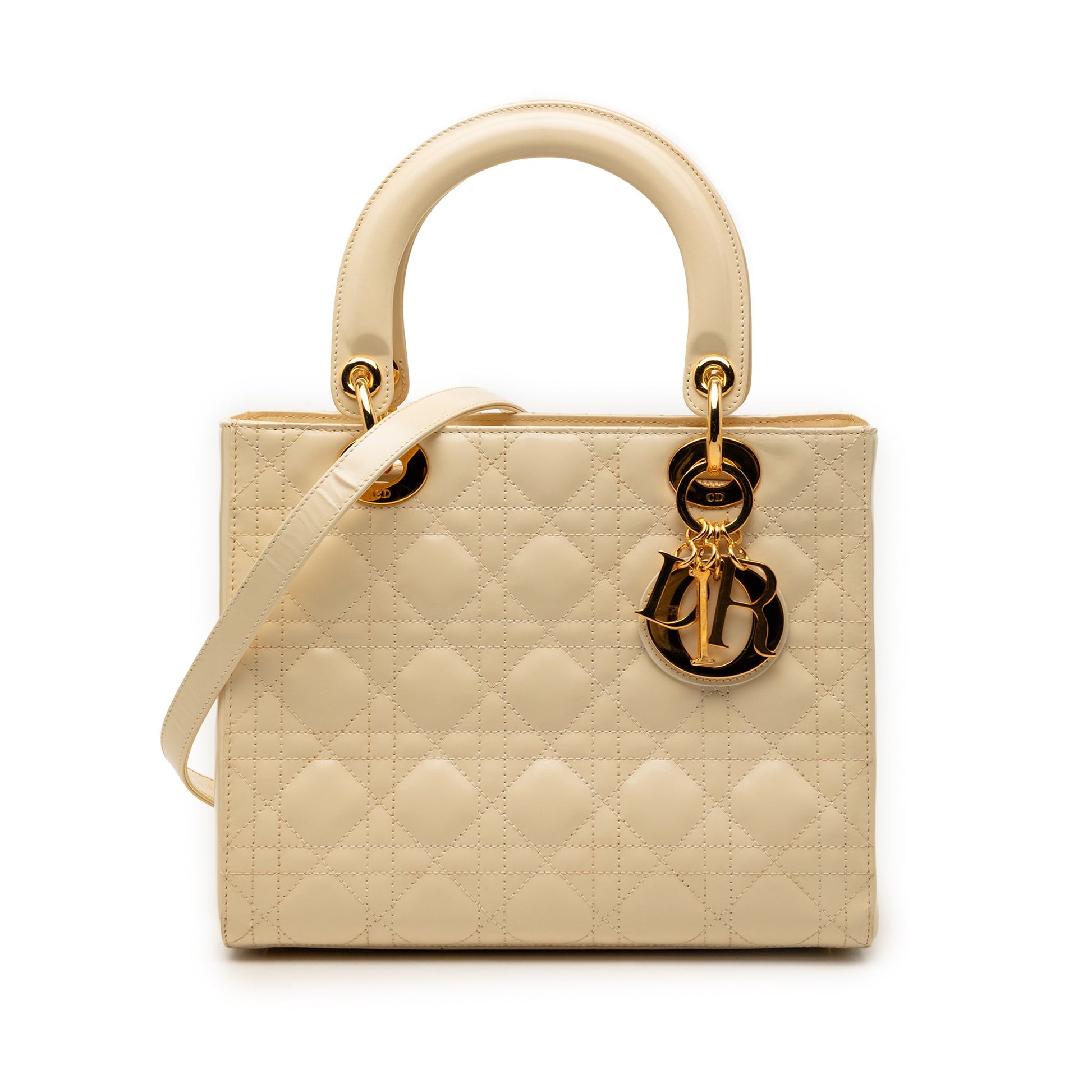 Dior Medium Patent Cannage Lady Dior