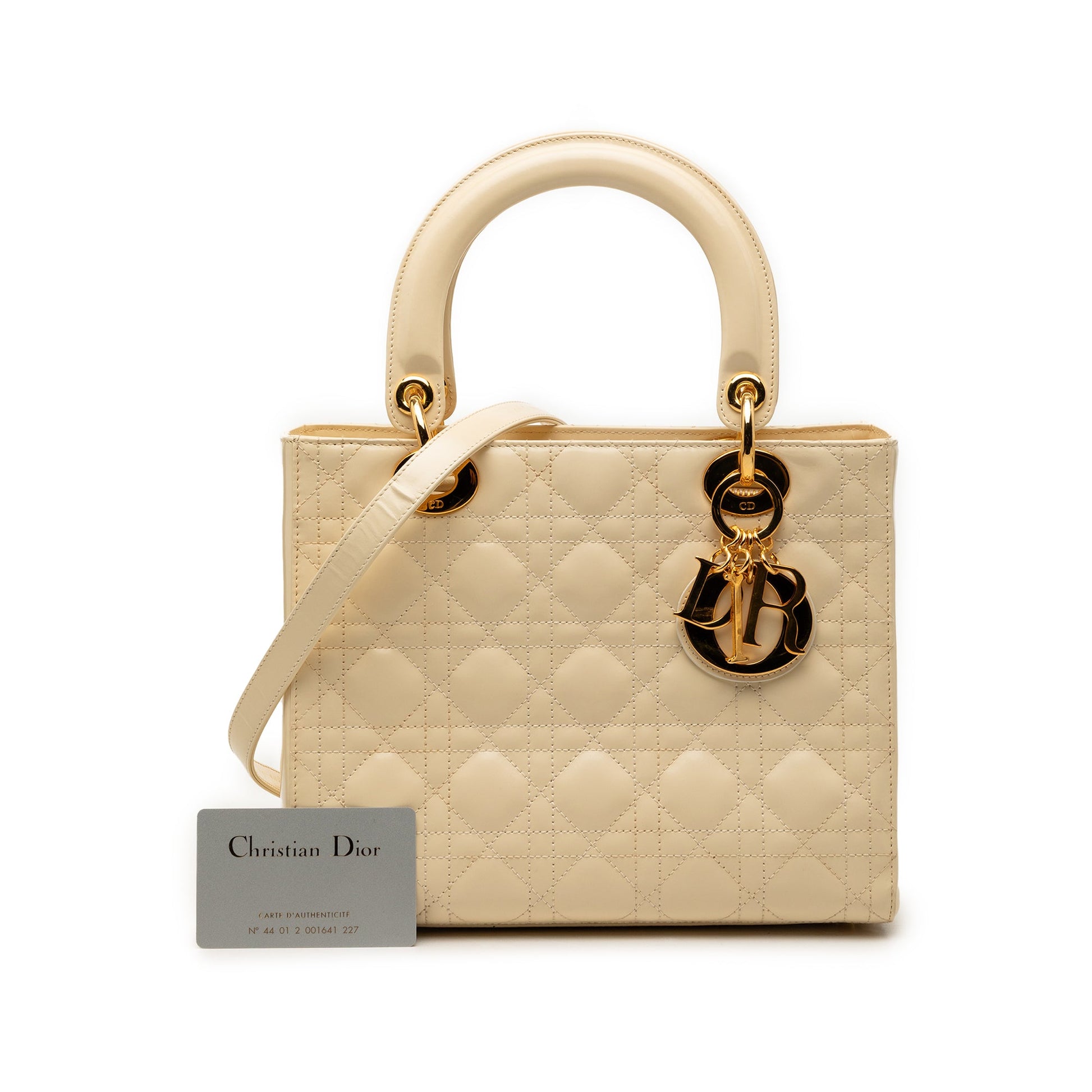 Dior Medium Patent Cannage Lady Dior