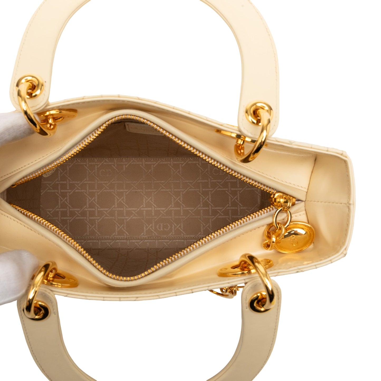 Dior Medium Patent Cannage Lady Dior