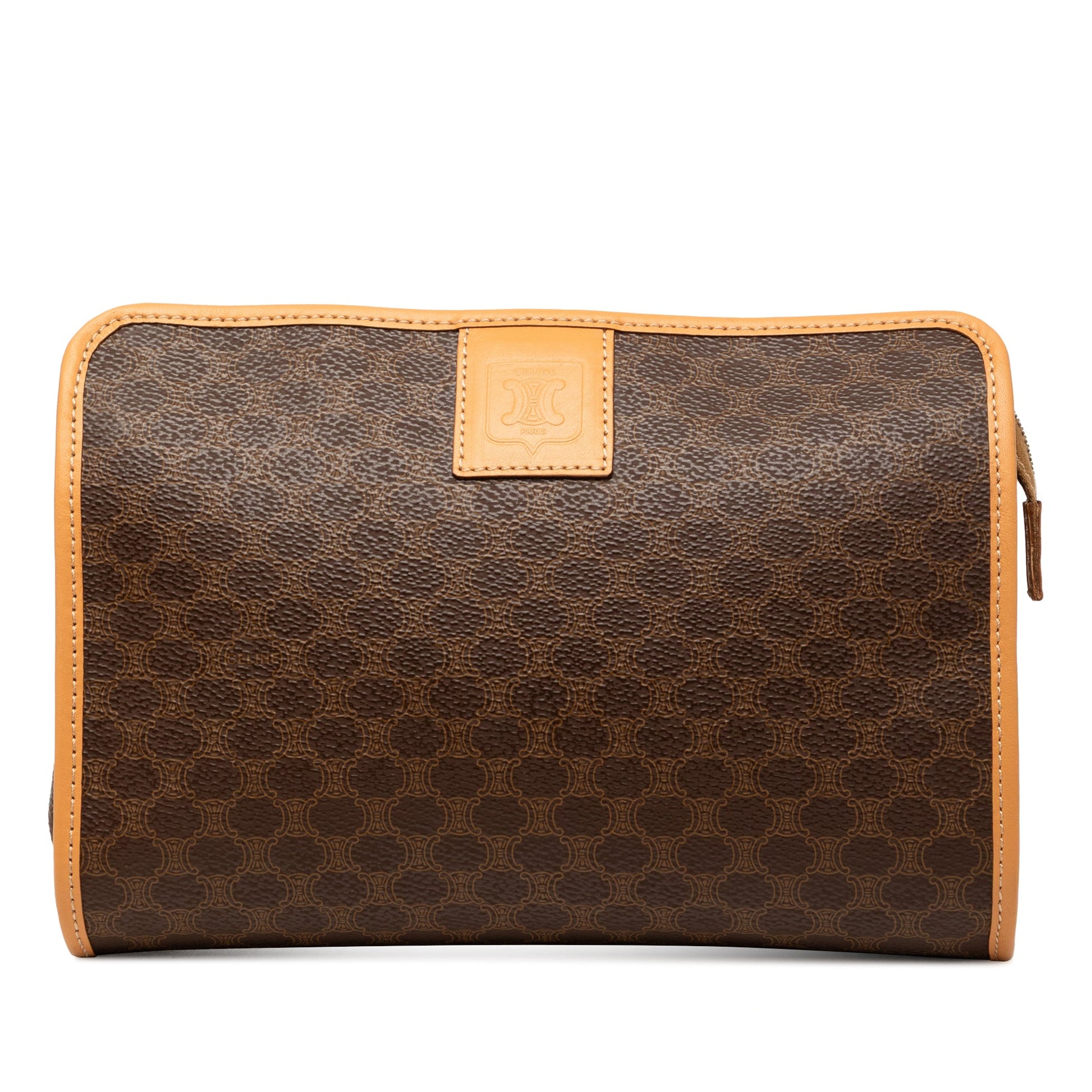 Celine Macadam Coated Canvas Clutch