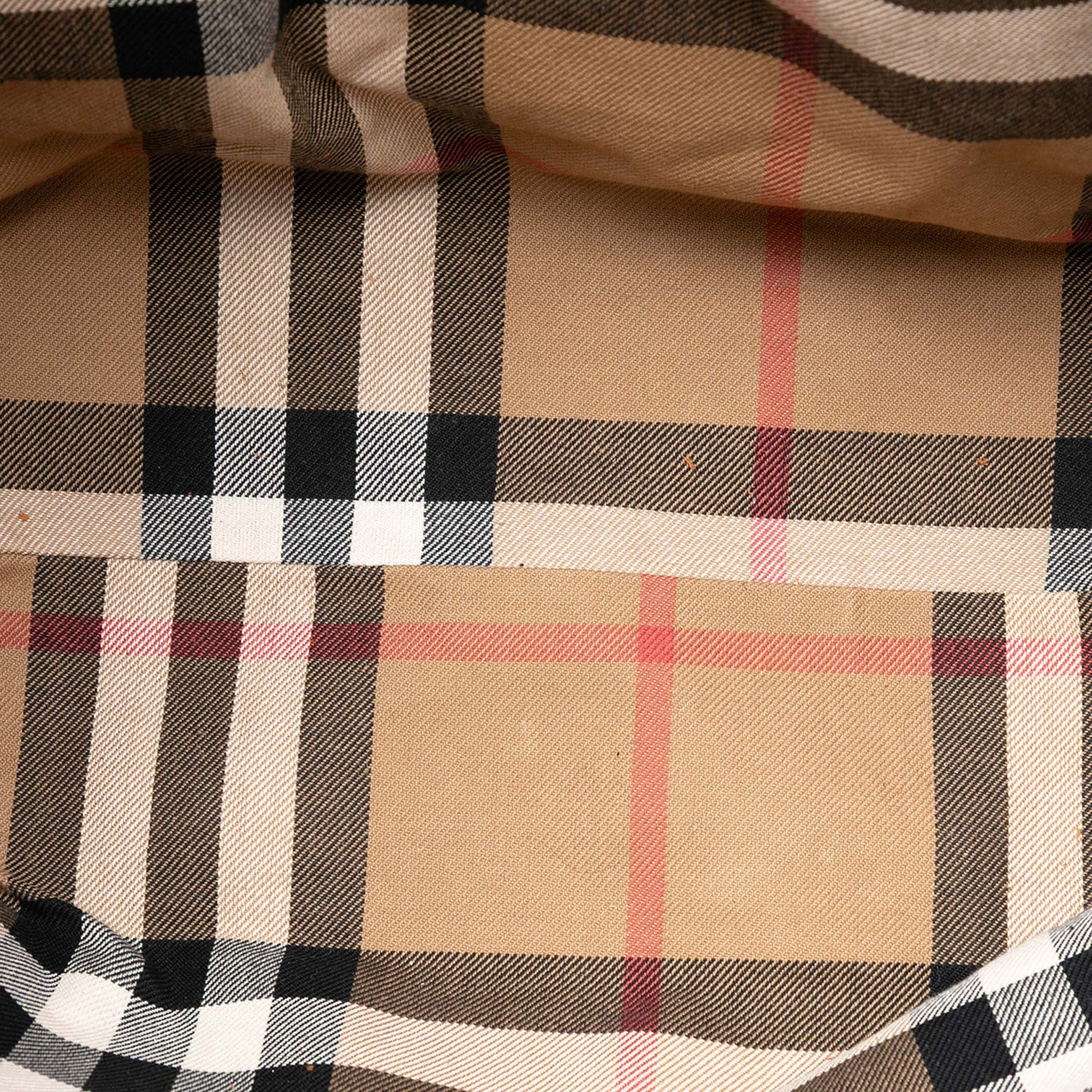 Burberry Medium House Check Trimmed Leather Salisbury Tote