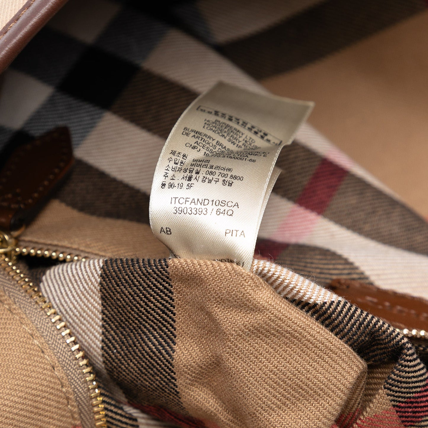 Burberry Medium House Check Trimmed Leather Salisbury Tote
