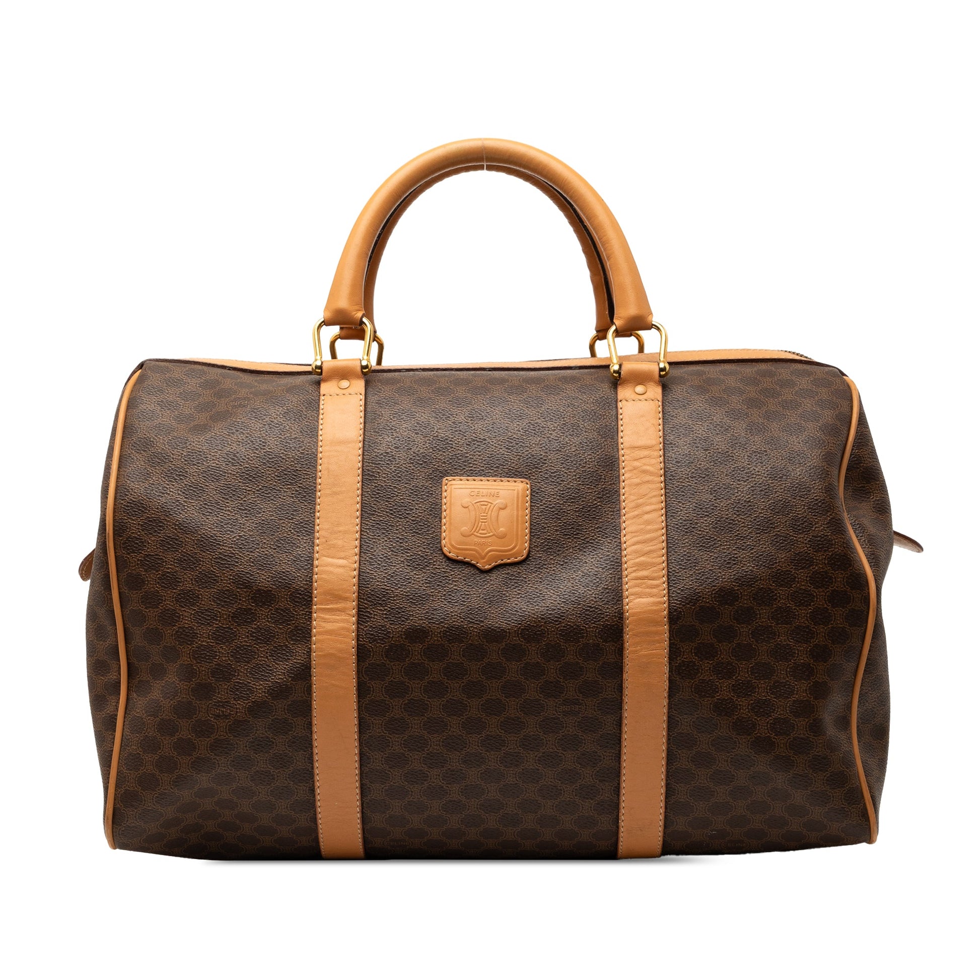 Celine Macadam Coated Canvas Boston Bag