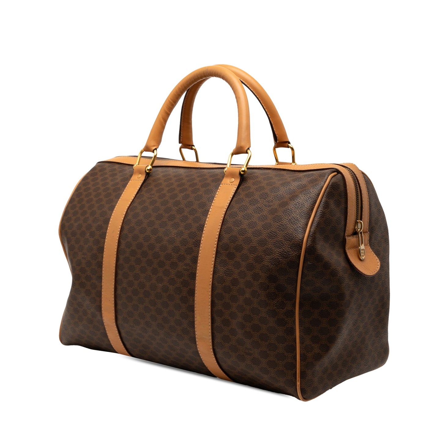 Celine Macadam Coated Canvas Boston Bag